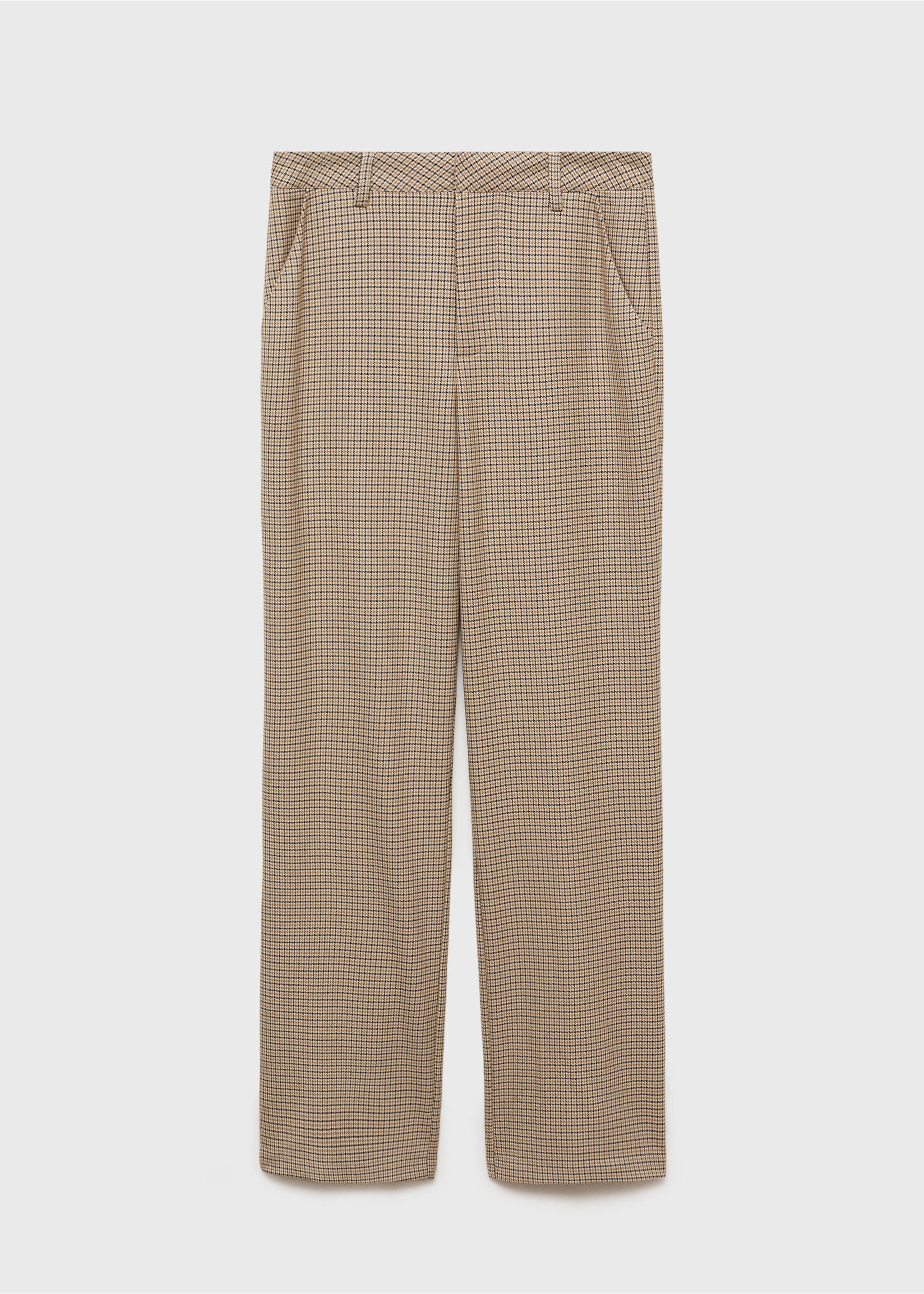 Houndstooth suit trousers - Article without model, Beige. Ref: 77077669-00.