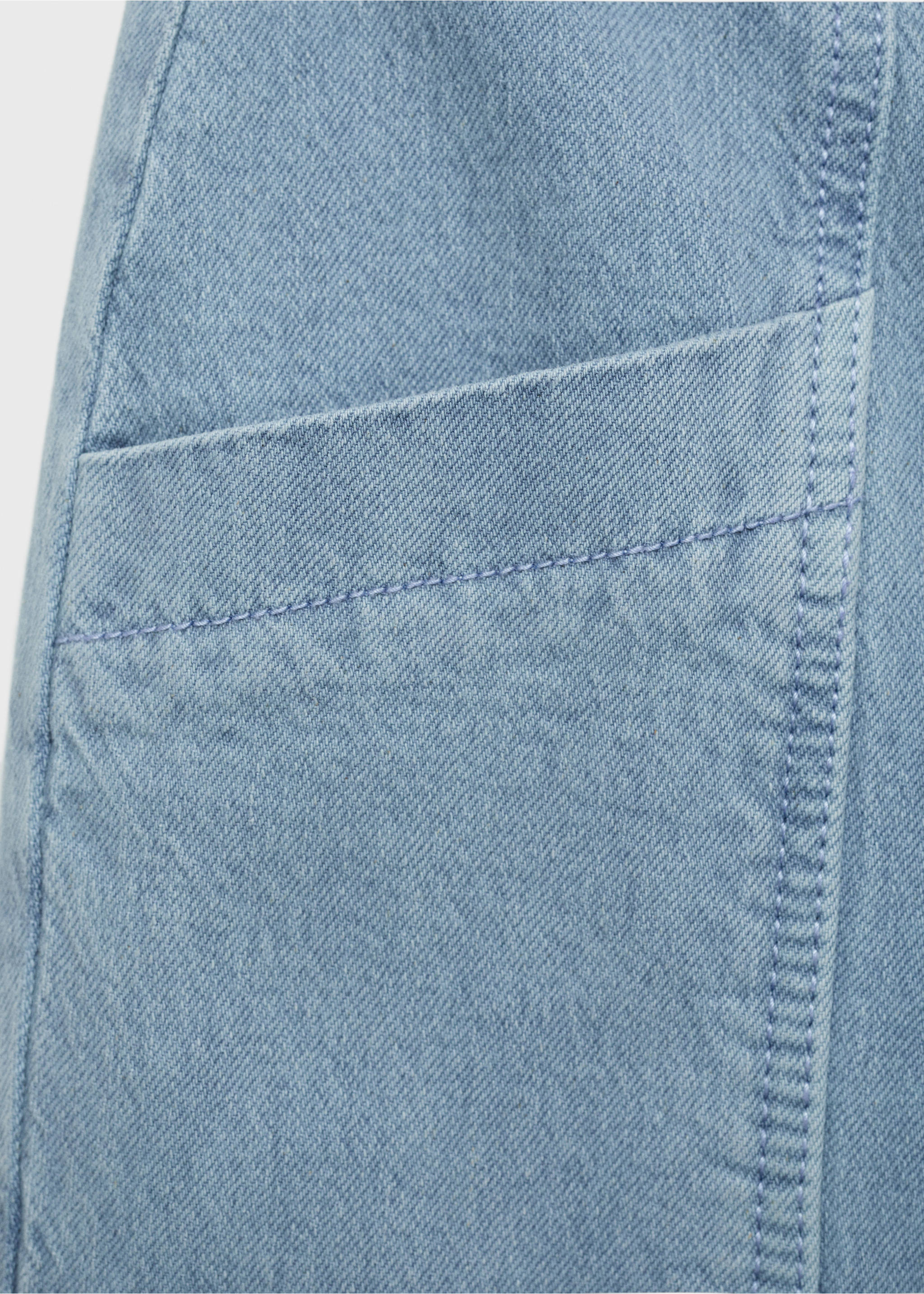 Culotte-Jeans mit Taschen - Detail des Artikels 0, Blau. Ref: 77077672-00.