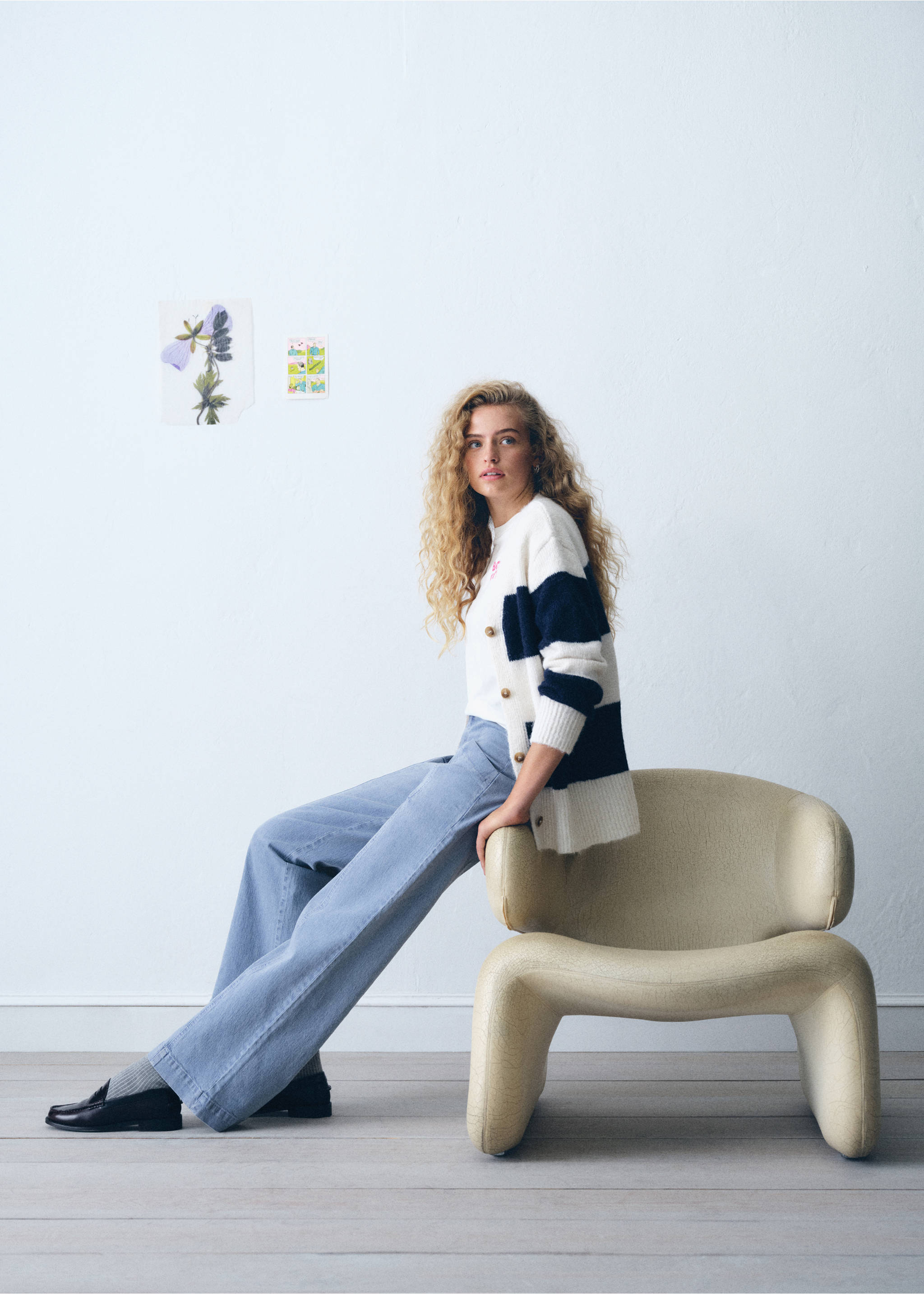 Culotte-Jeans mit Taschen - Detail des Artikels 5, Blau. Ref: 77077672-00.