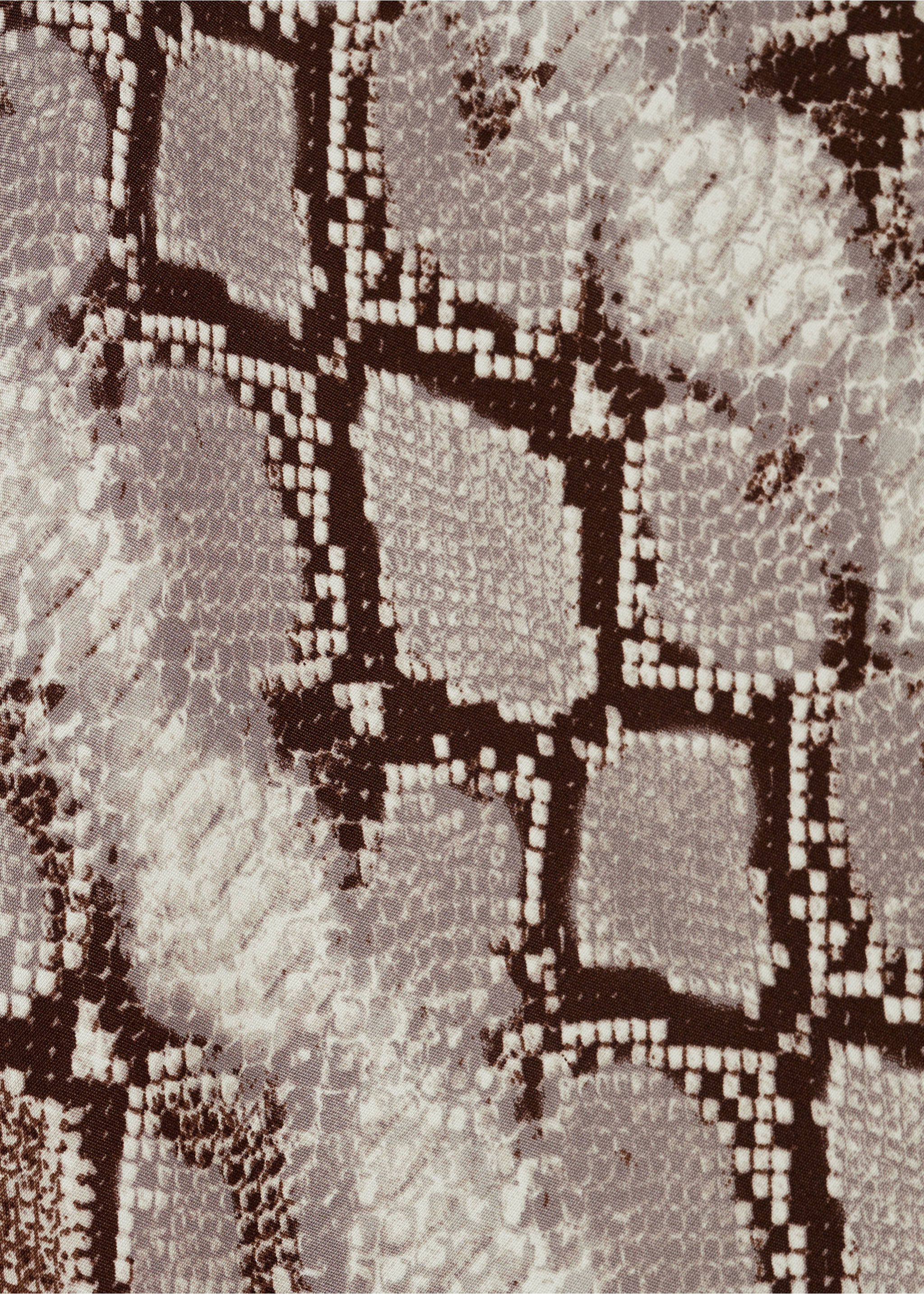 Long animal-print skirt - Details of the article 8, Brown. Ref: 77077674-00.