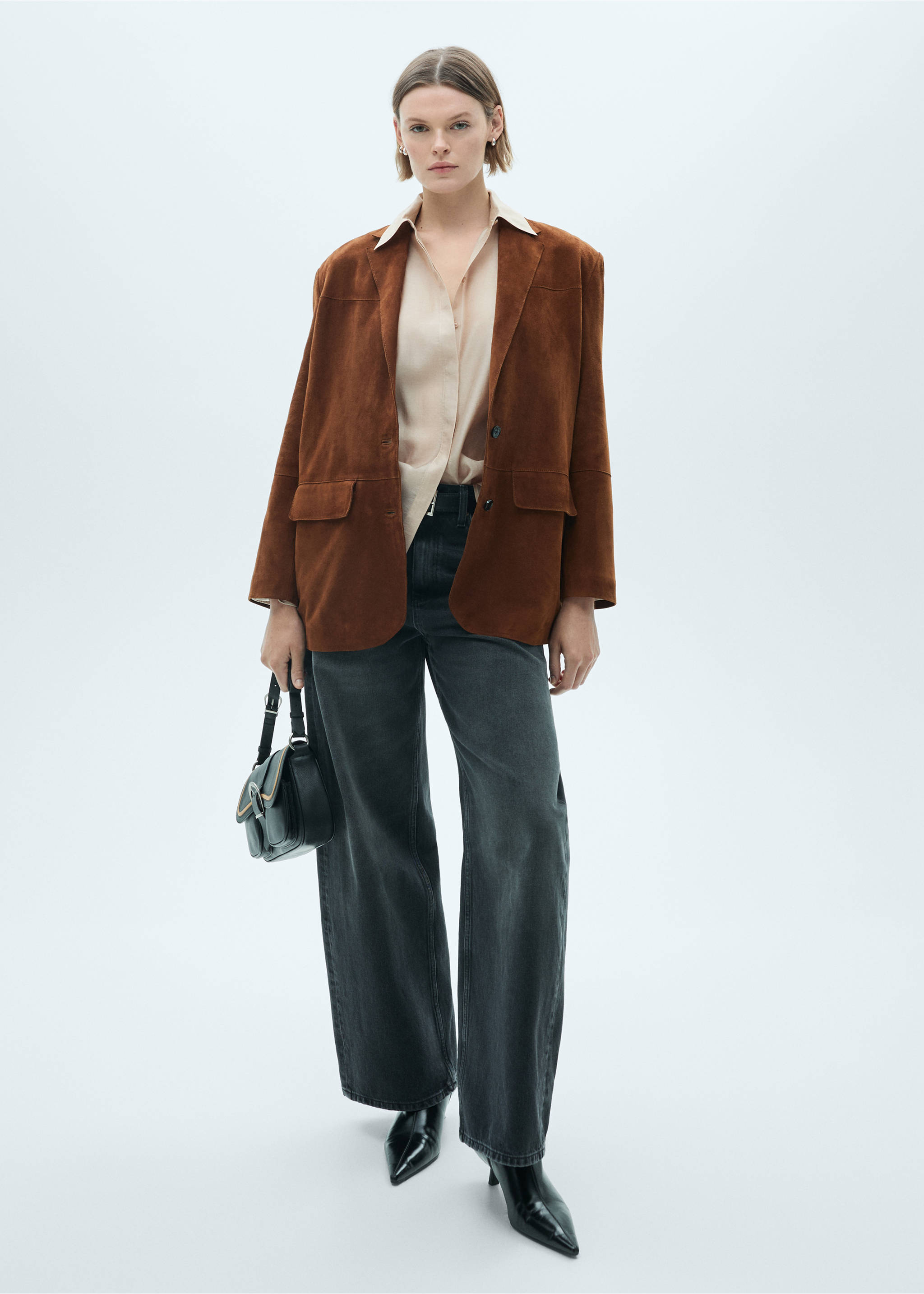 Satin lyocell shirt - General plane, Beige. Ref: 77077680-00.