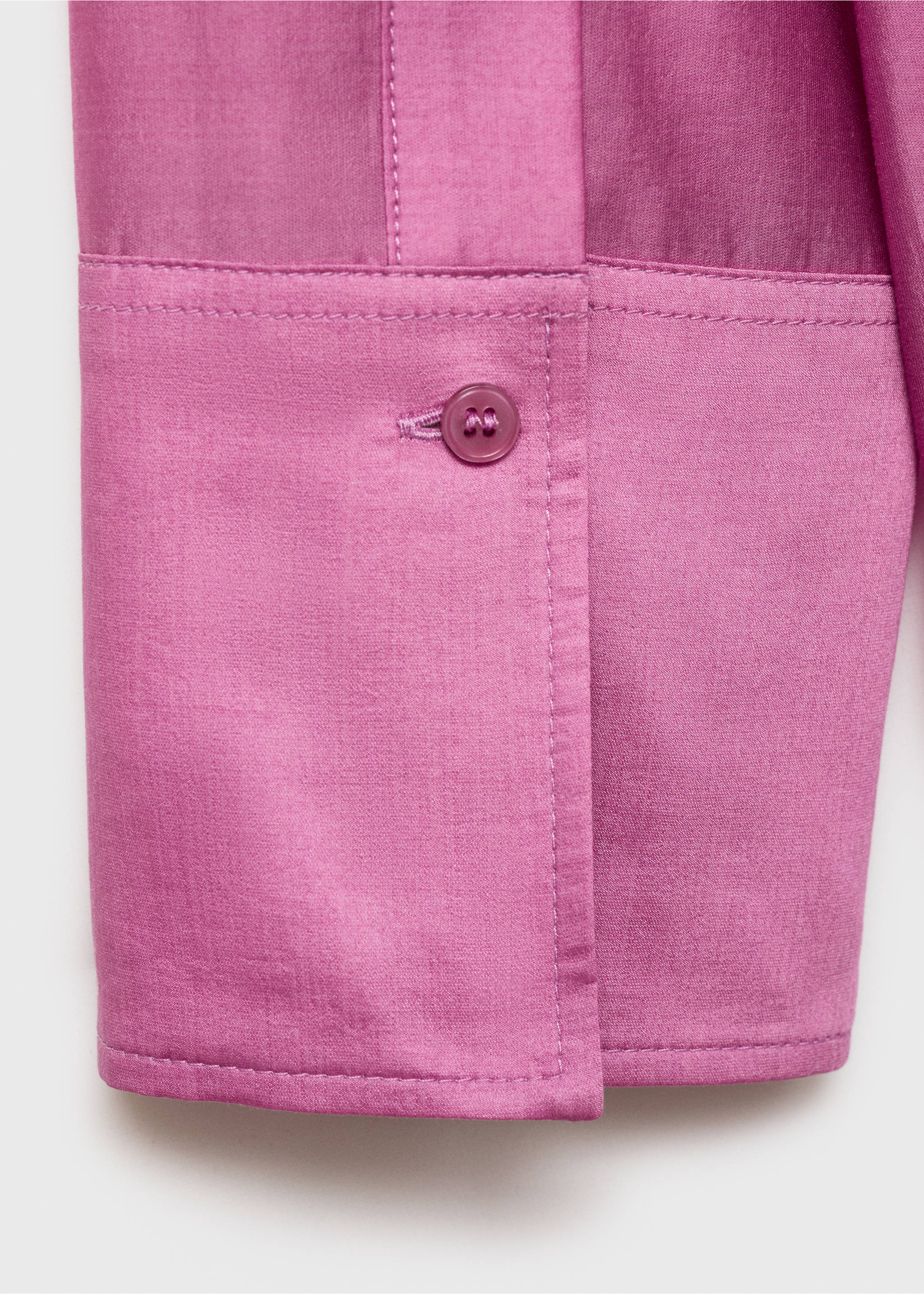 Satin lyocell shirt - Details of the article 0, Pink. Ref: 77077680-00.