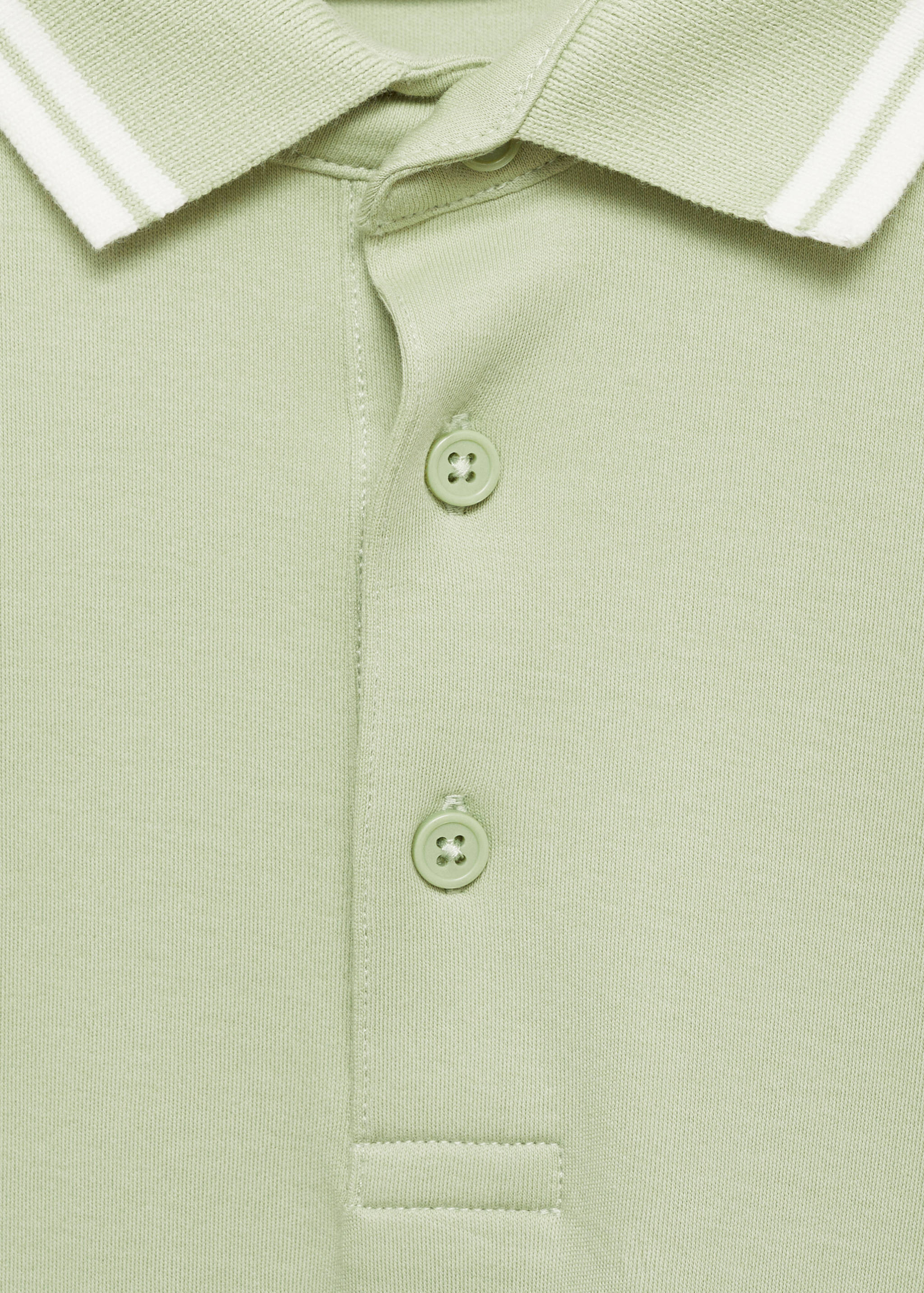 100% cotton polo shirt with contrast piping - Details of the article 8