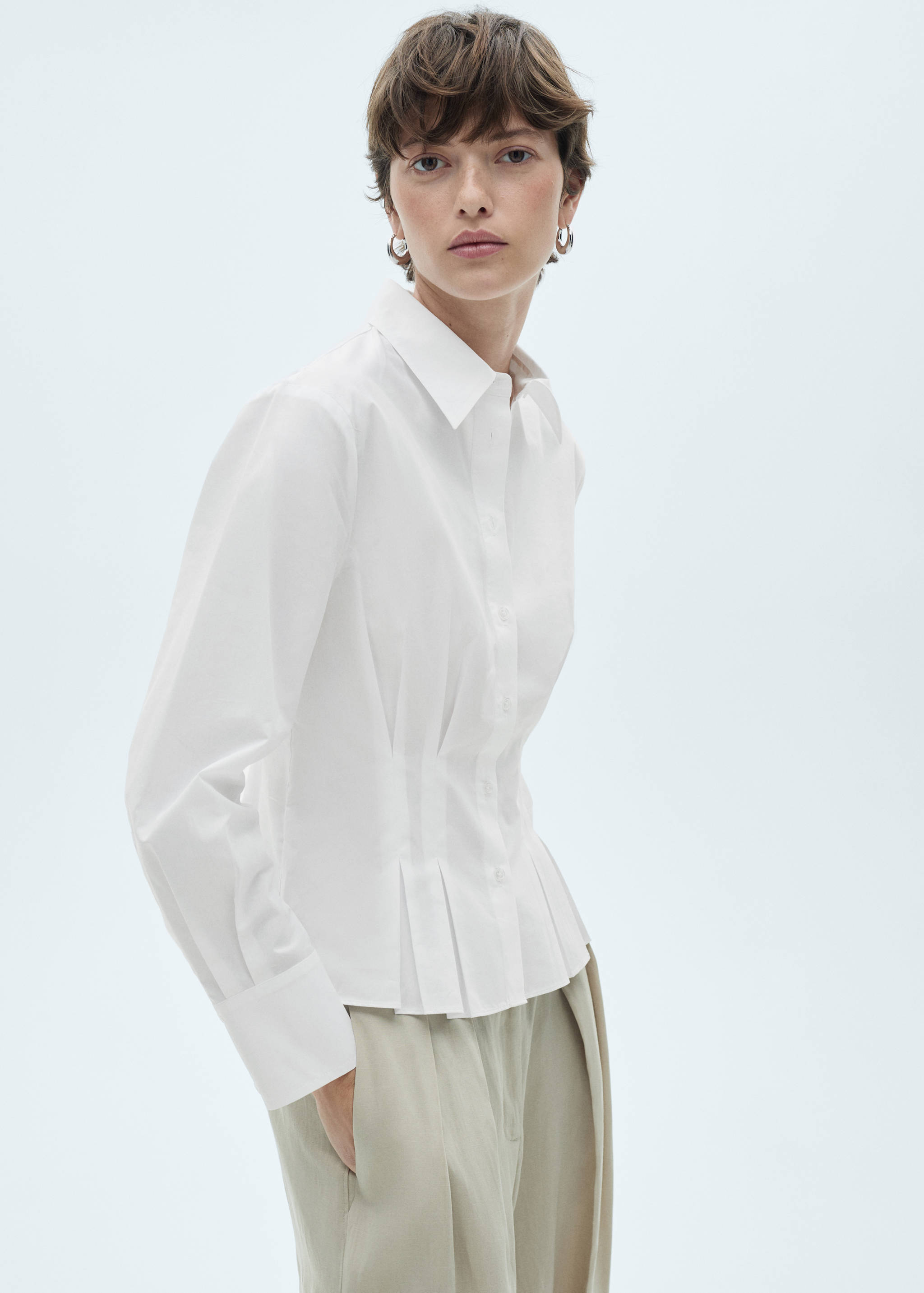 Lyocell cotton blend shirt - Medium plane