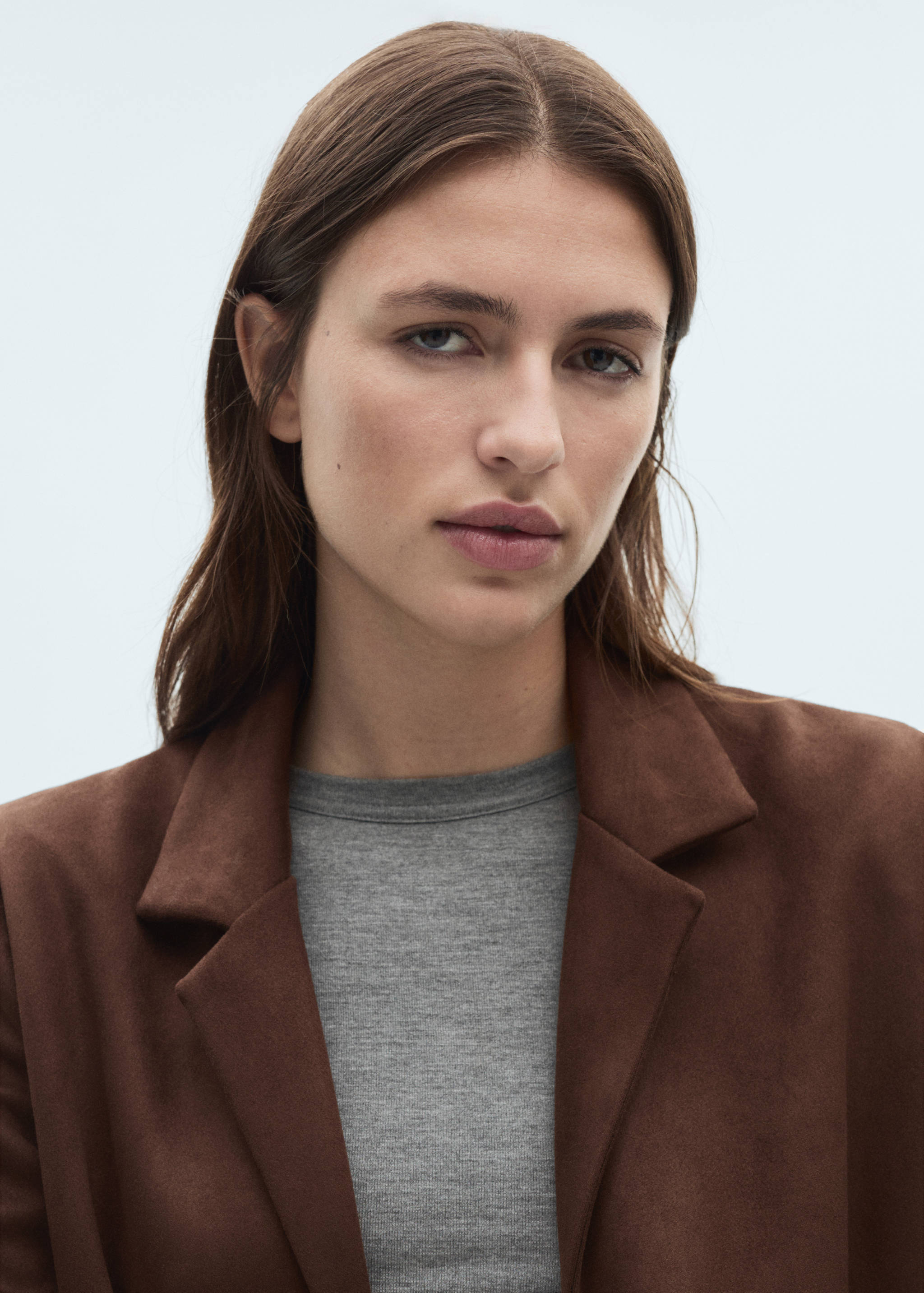 Suede-effect fringed jacket - Details of the article 1