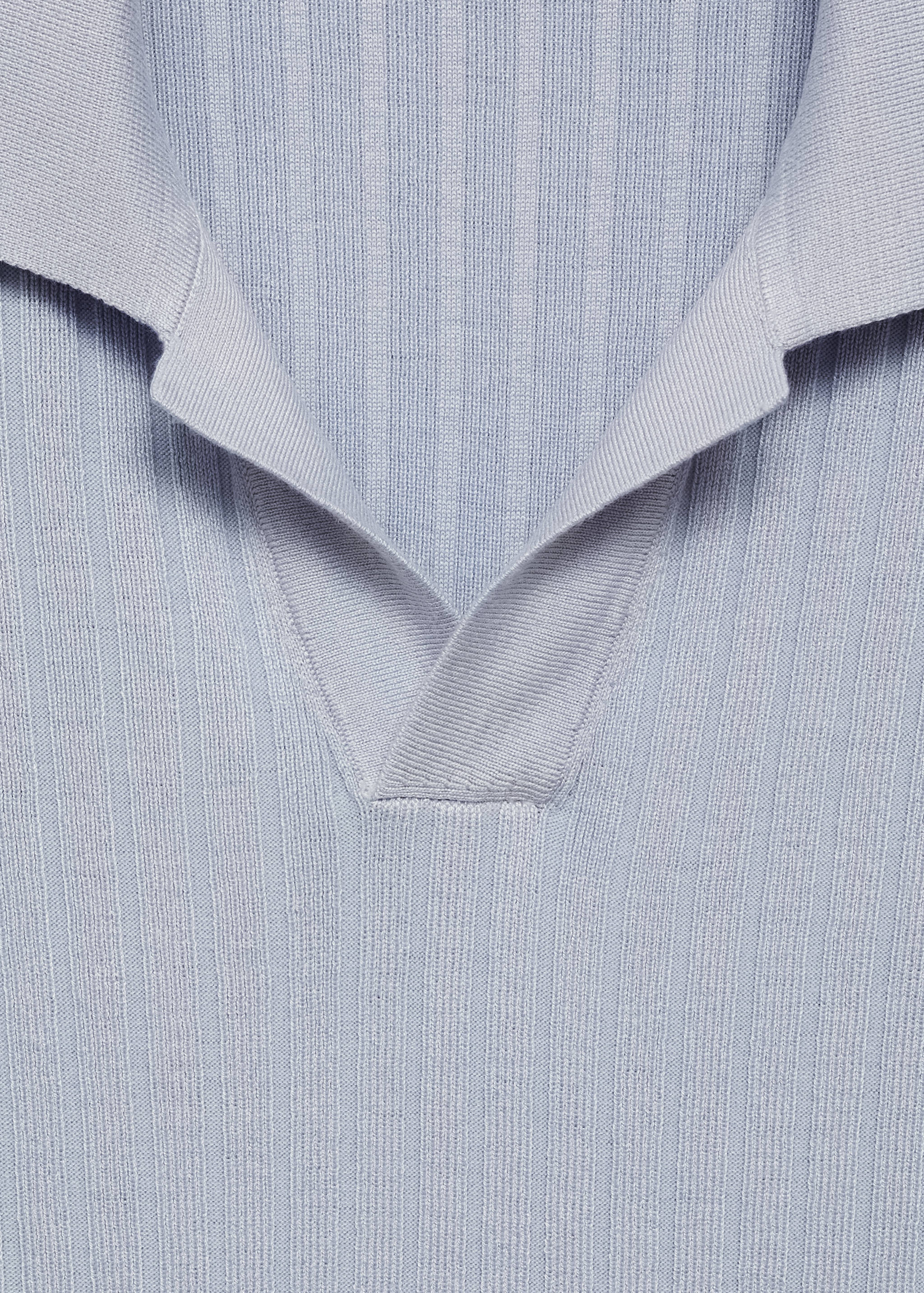 Fine rib-knit polo shirt - Details of the article 8