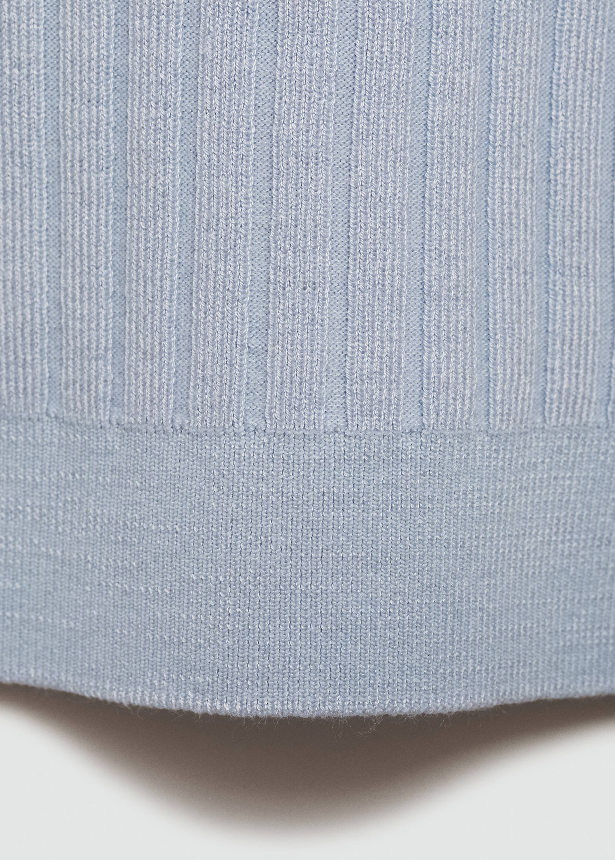 Fine rib-knit polo shirt - Details of the article 0