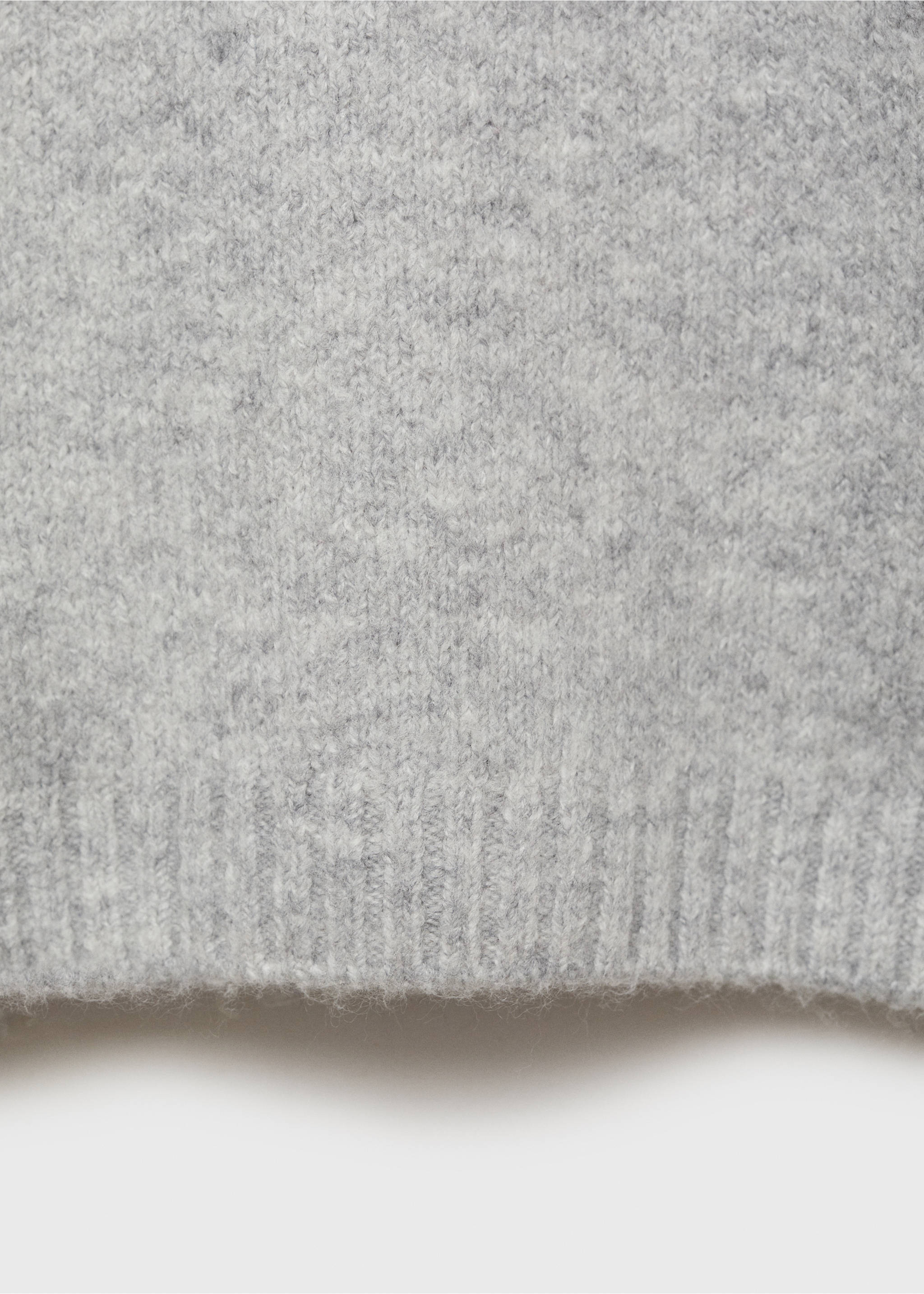 Sukienka dzianinowa z bufiastymi rękawami - Szczegóły artykułu 0, Średni szary. Ref: 77077708-00.