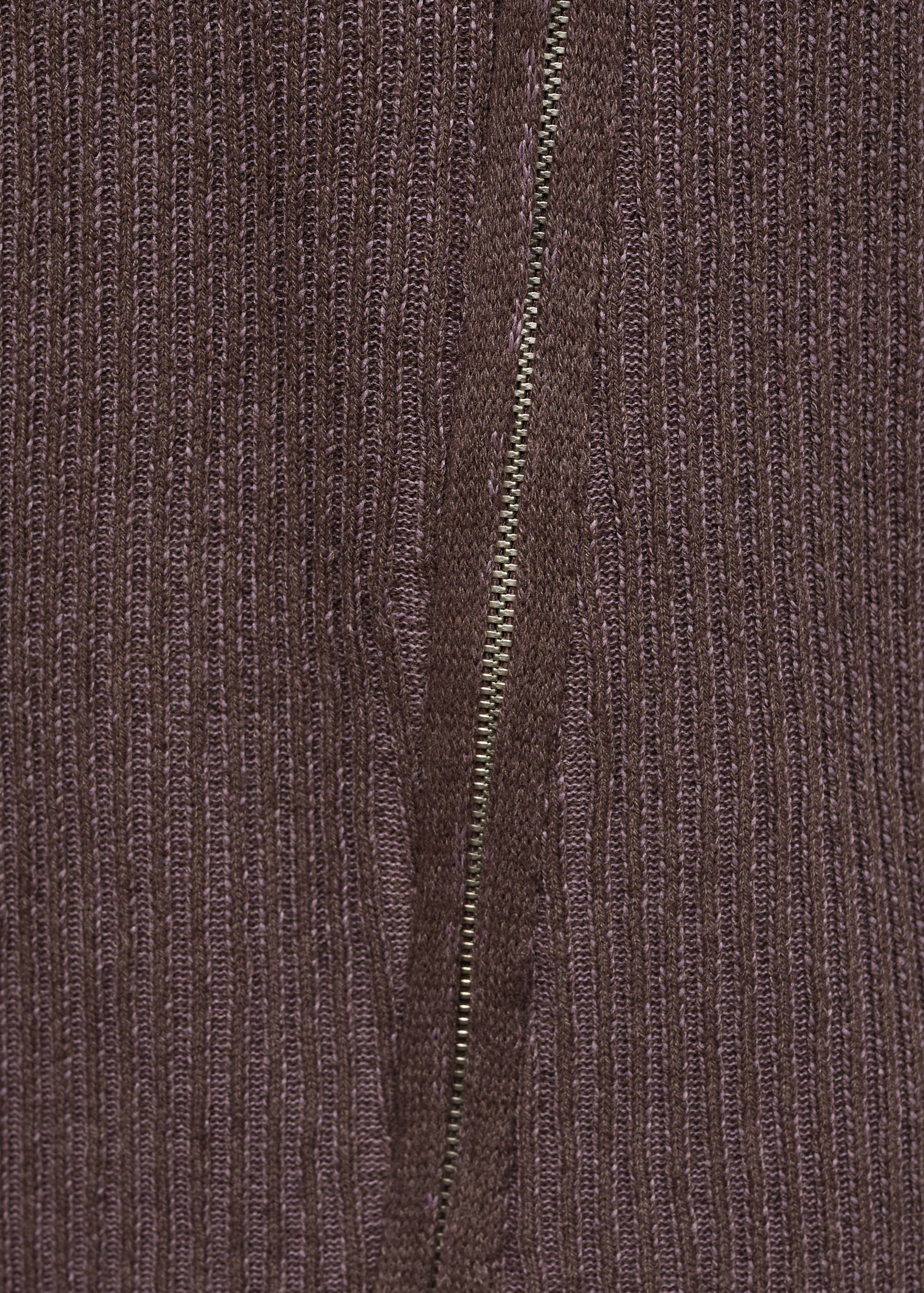 Ribbed lapel collar dress - Details of the article 0