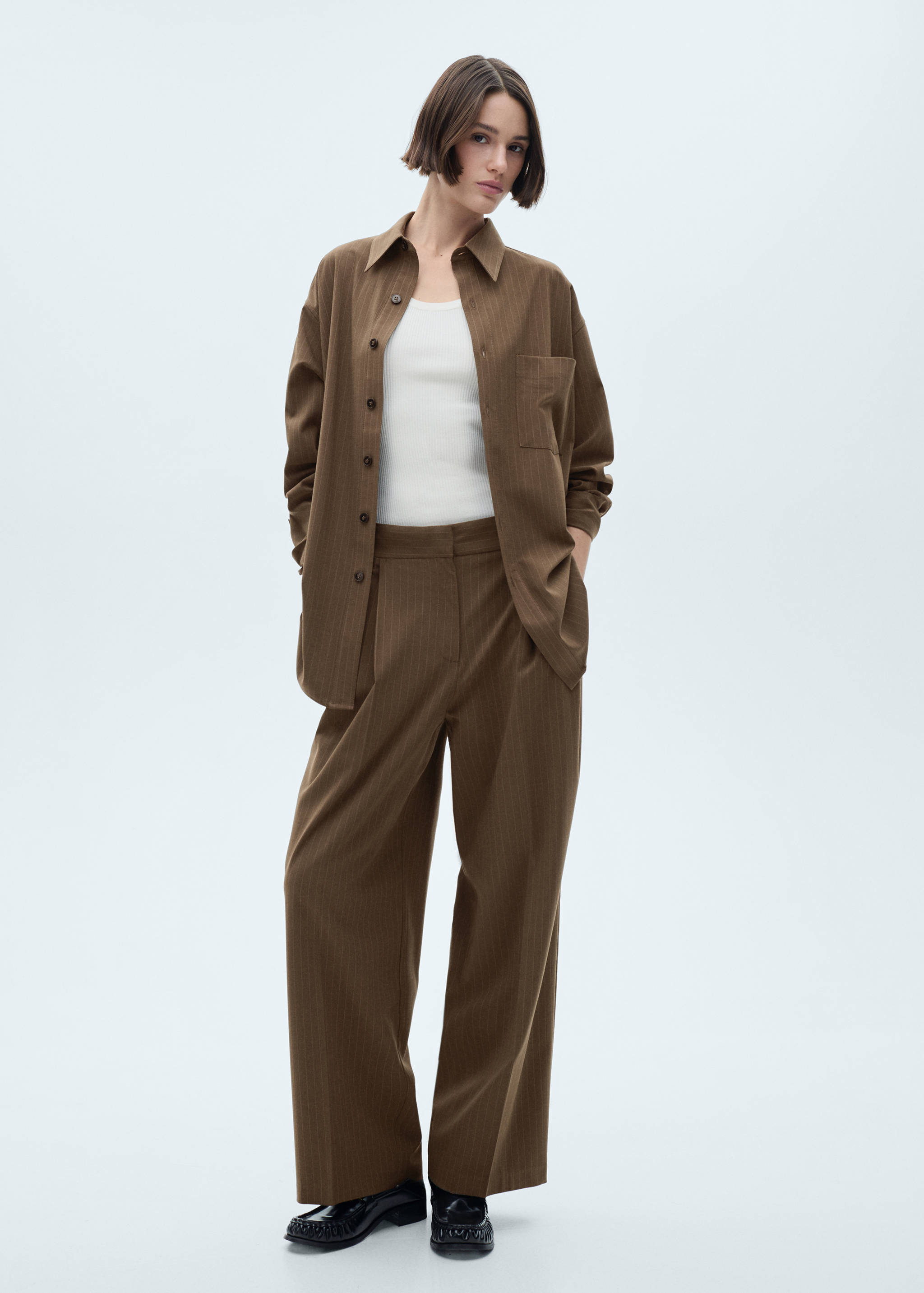 Pinstripe overshirt - General plane