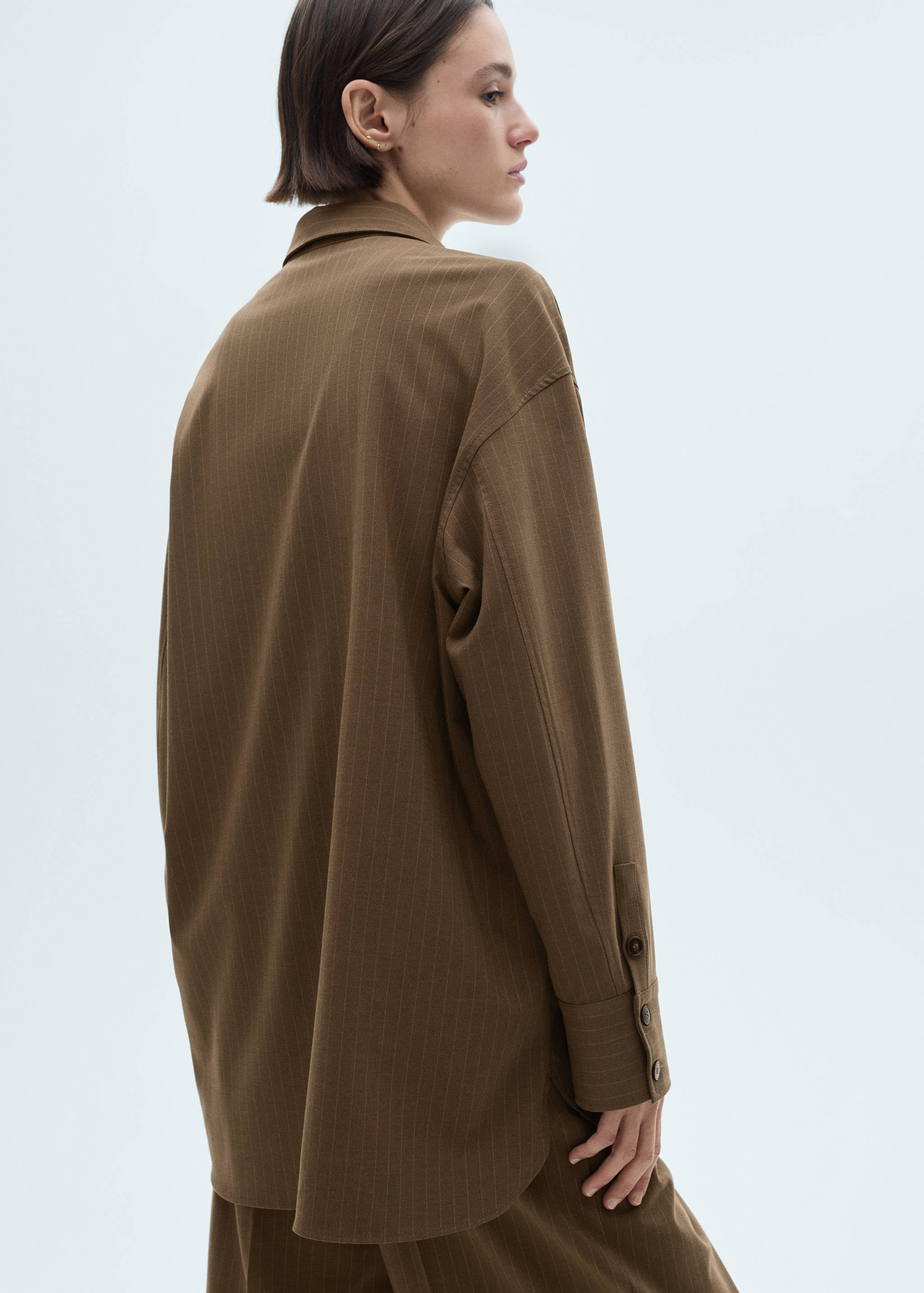 Pinstripe overshirt - Reverse of the article