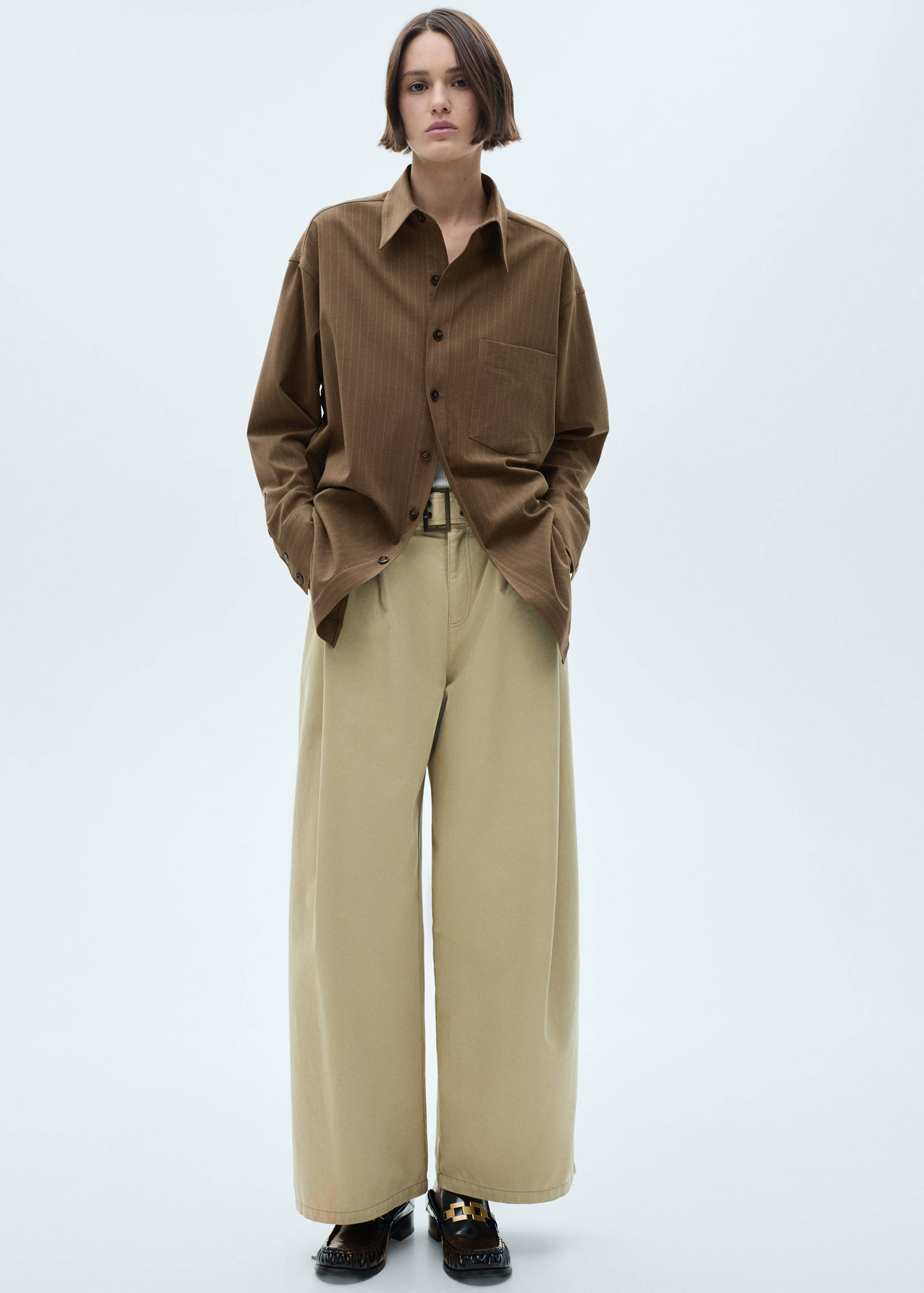 Pinstripe overshirt - Details of the article 6