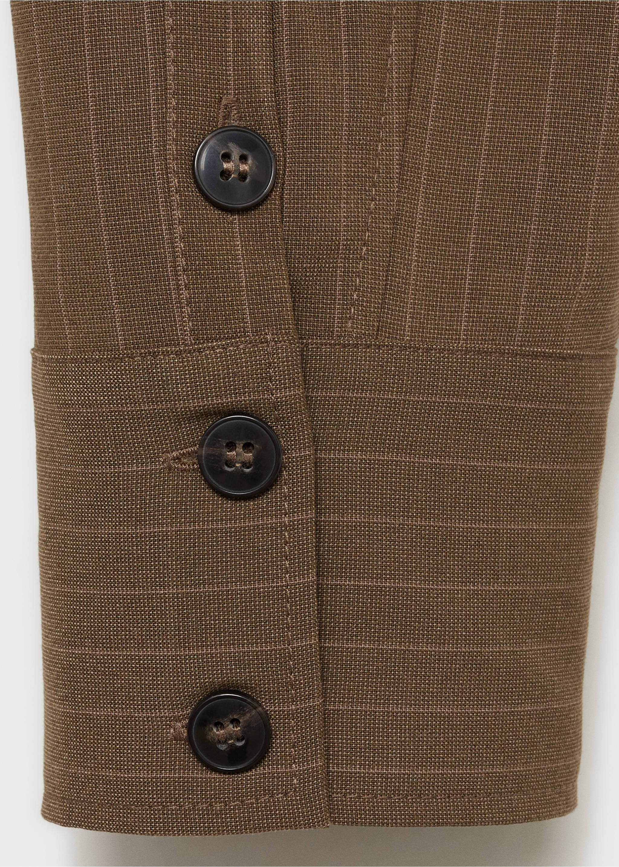 Pinstripe overshirt - Details of the article 0, Olive Green. Ref: 77077715-00.