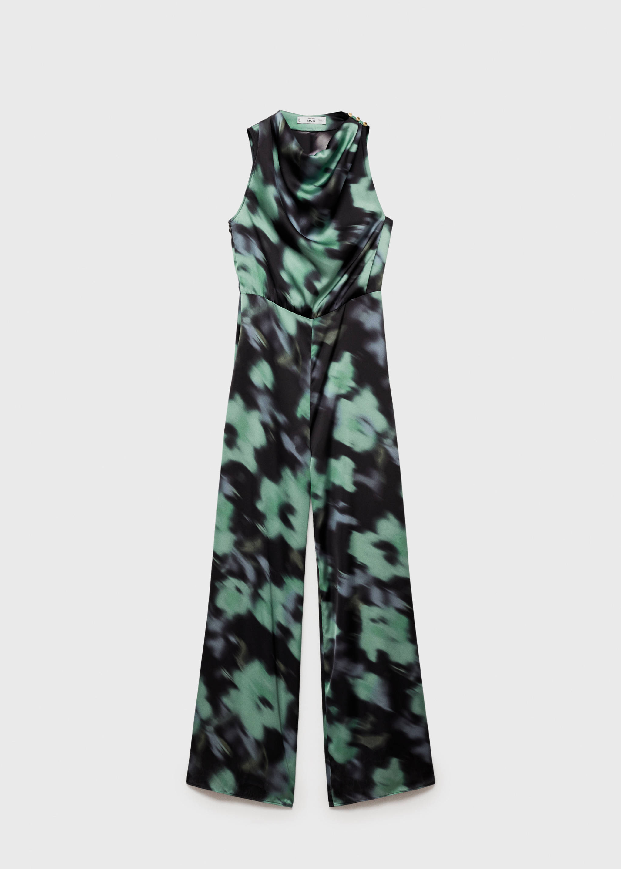 Satinierter Jumpsuit mit Blumenmuster - Artikel ohne Model