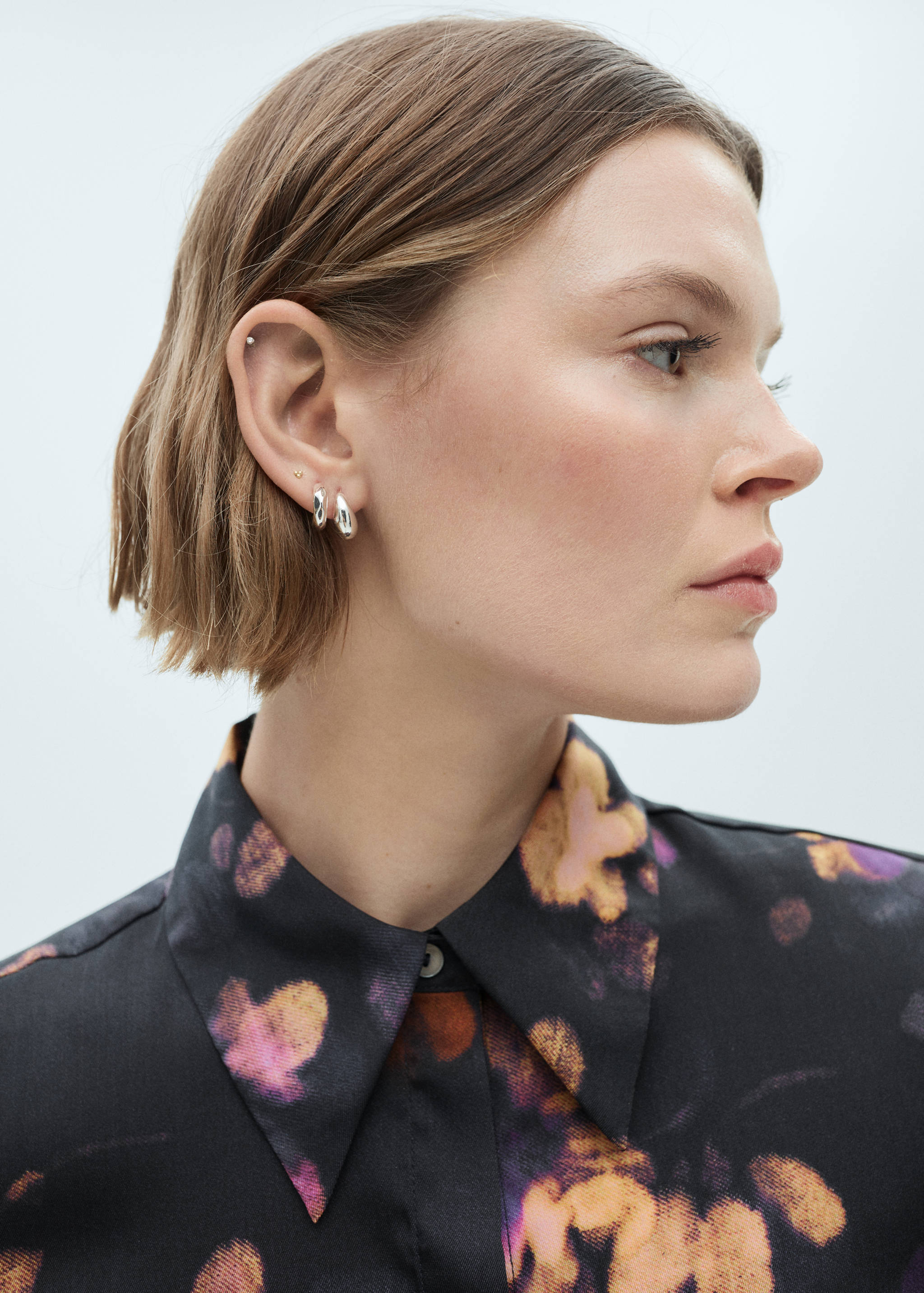 Satin print shirt - Details of the article 1