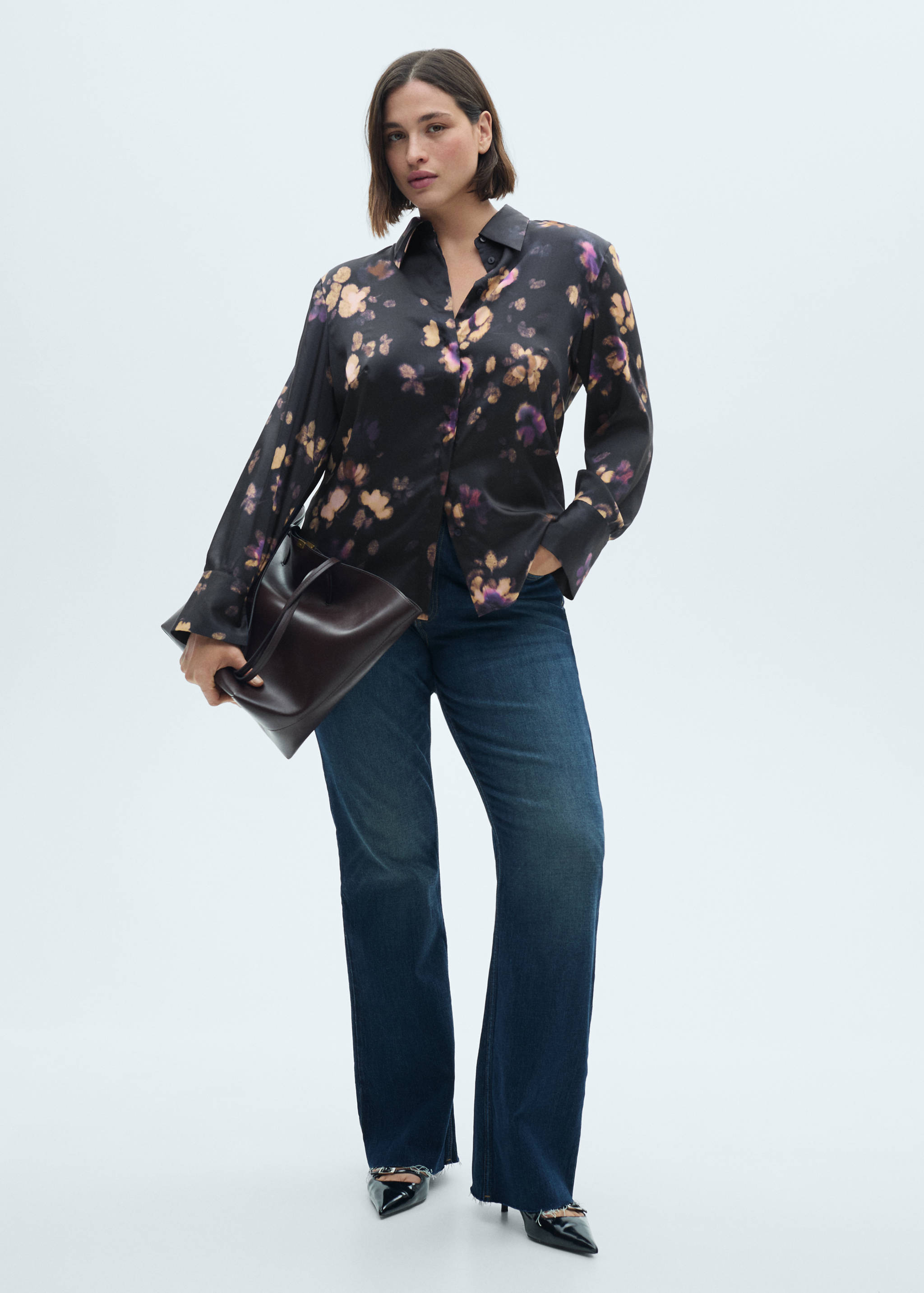 Satin print shirt - Details of the article 3