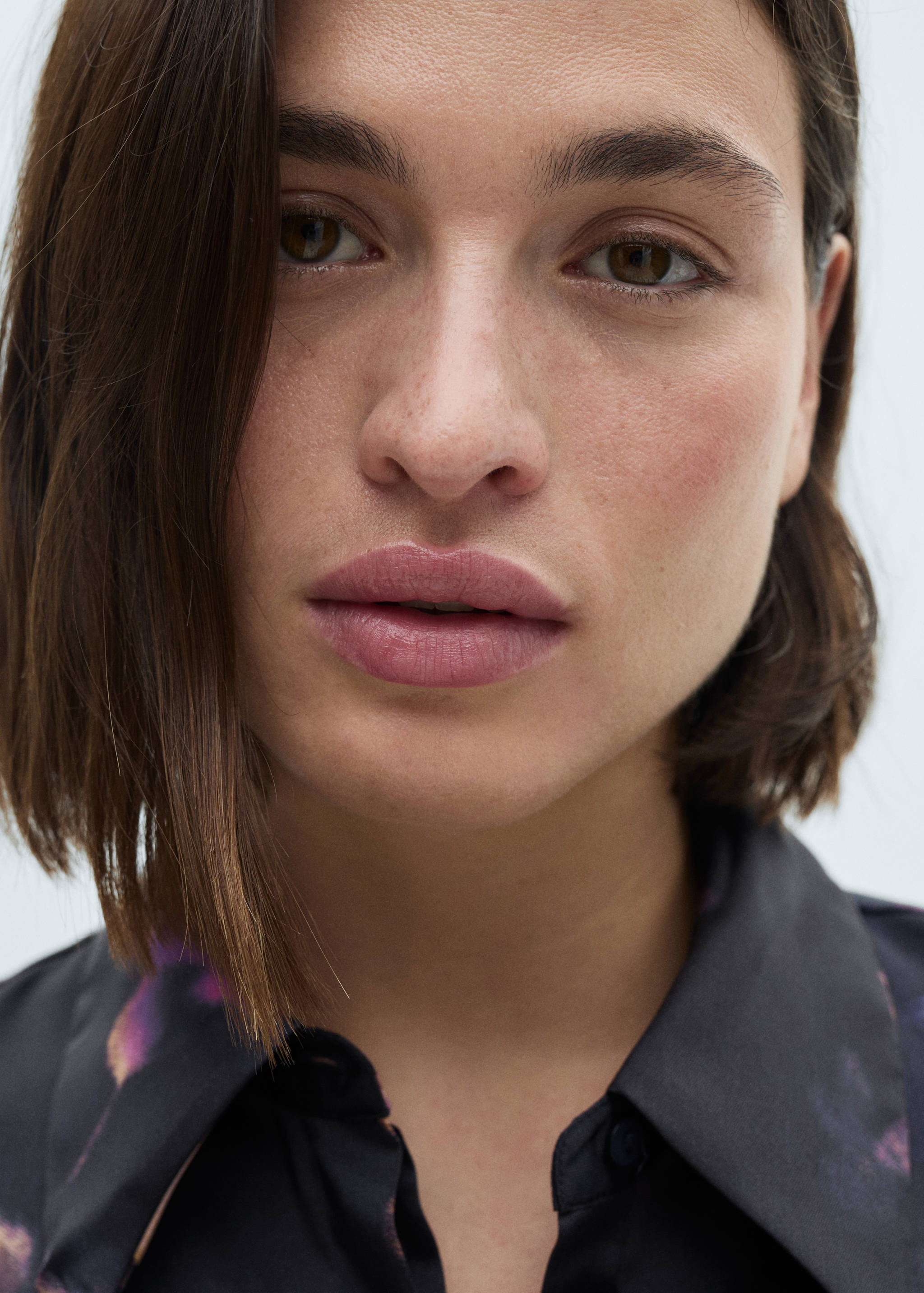 Satin print shirt - Details of the article 4