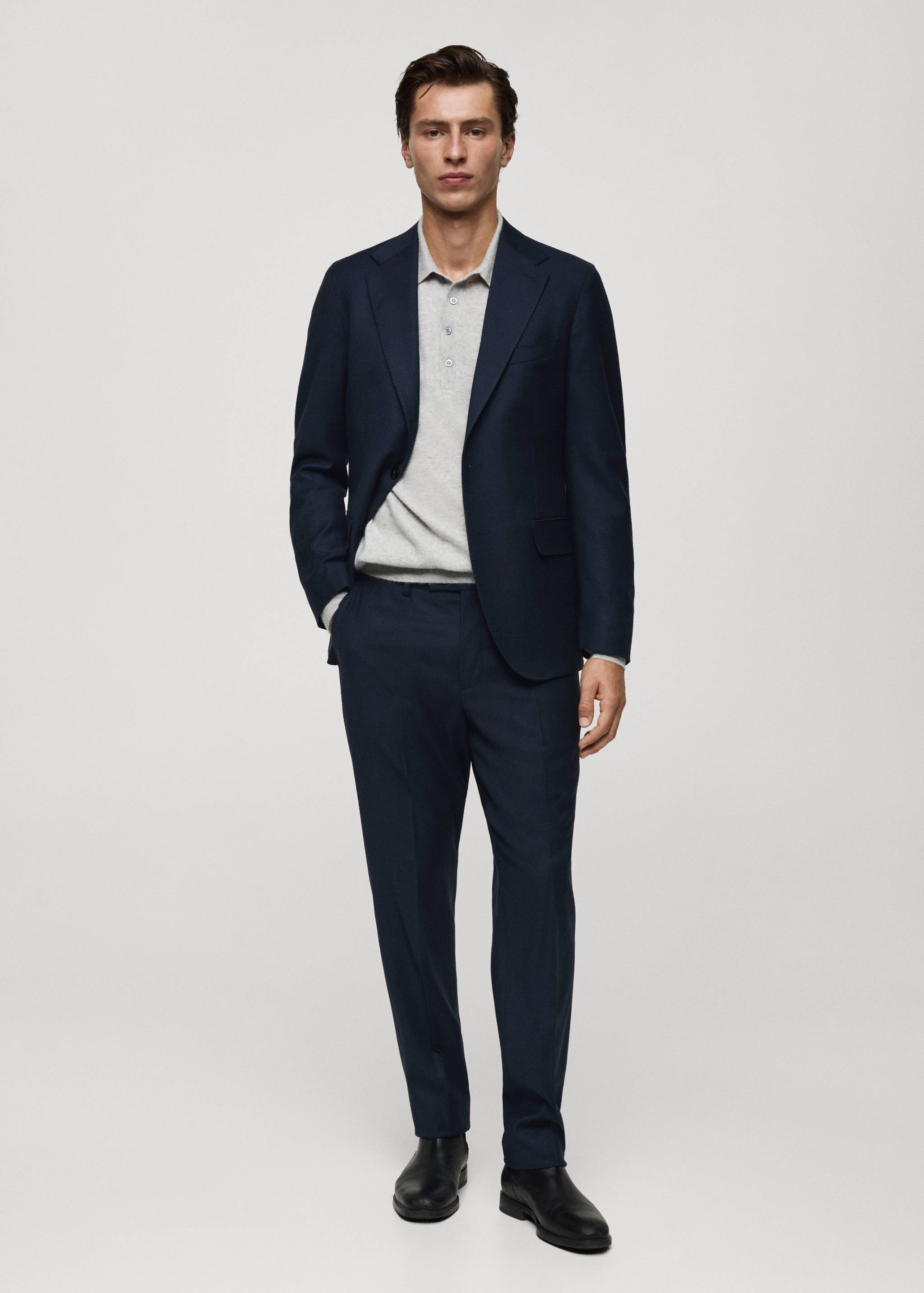 Flanell öltönyzakó 100% olasz gyapjúból - A termék adatai 4