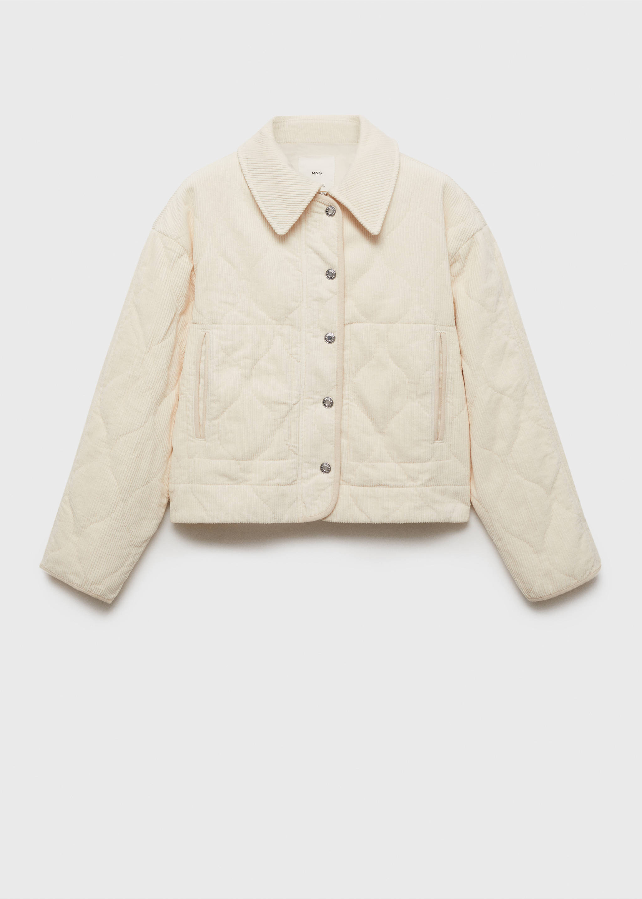 Quilted corduroy jacket - Article without model, Off White. Ref: 77077917-00.
