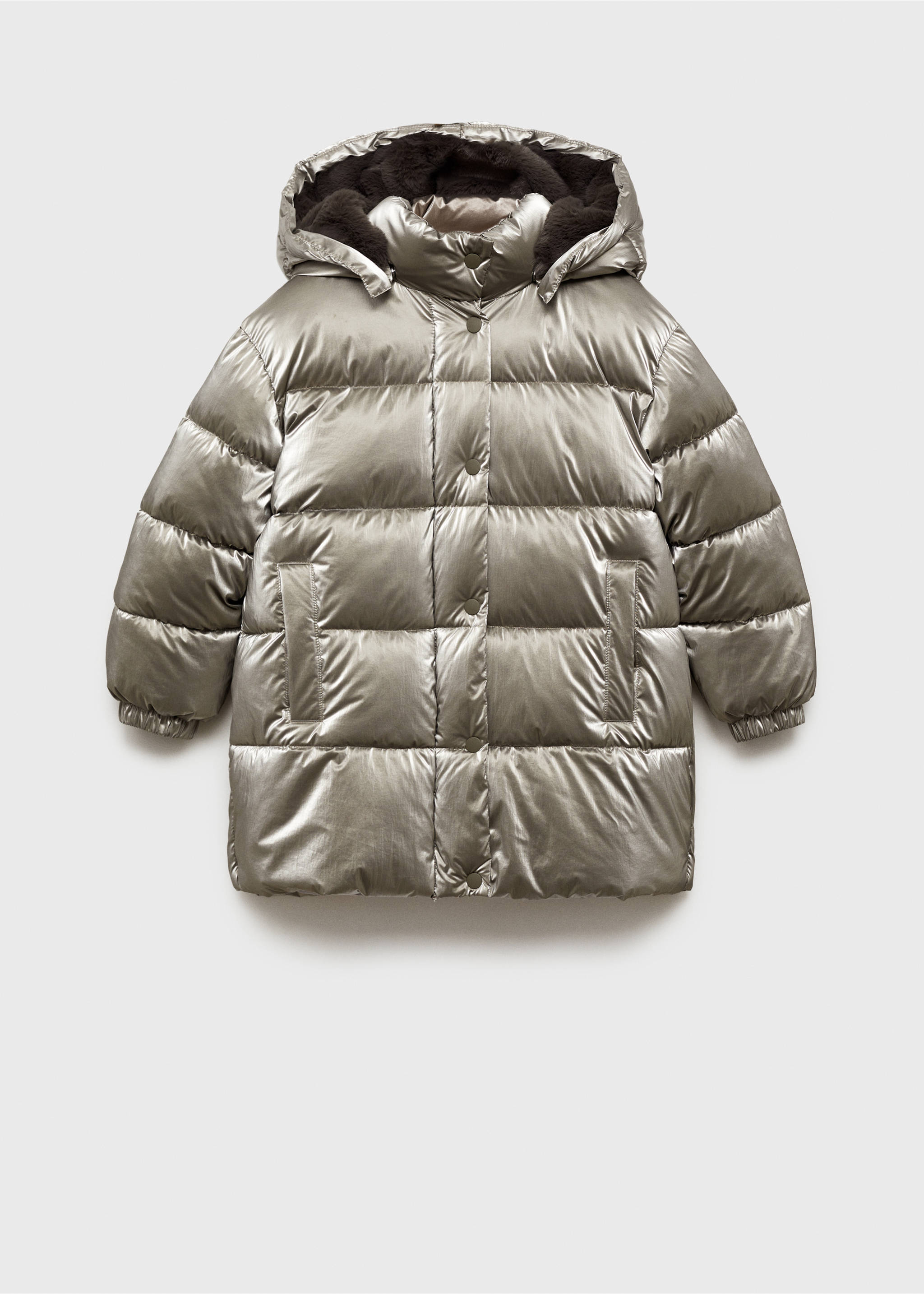 Metallic puffer jacket - Article without model, Silver. Ref: 77077918-00.