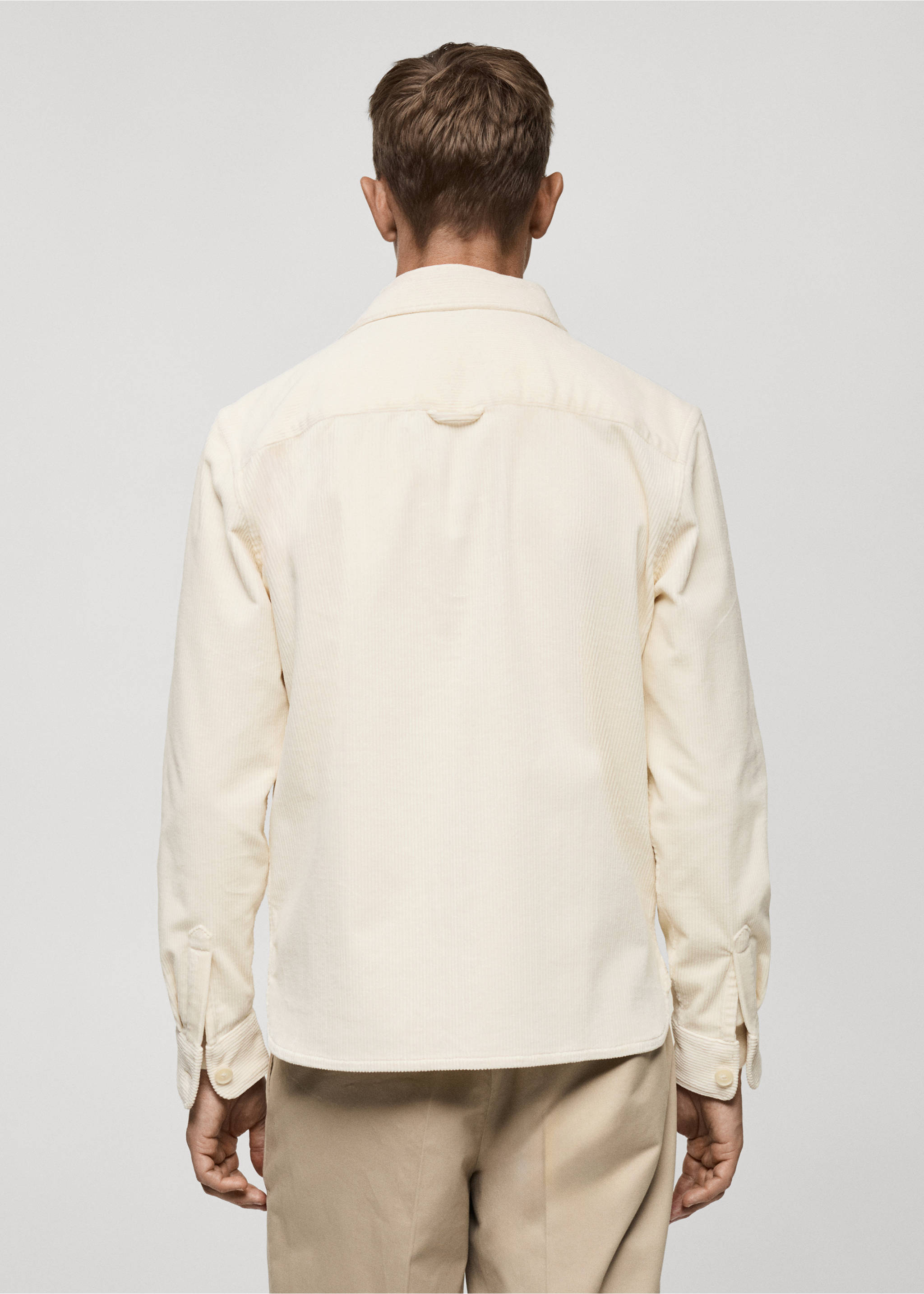 Corduroy overshirt with pockets - Reverse of the article, Off White. Ref: 77077921-00.