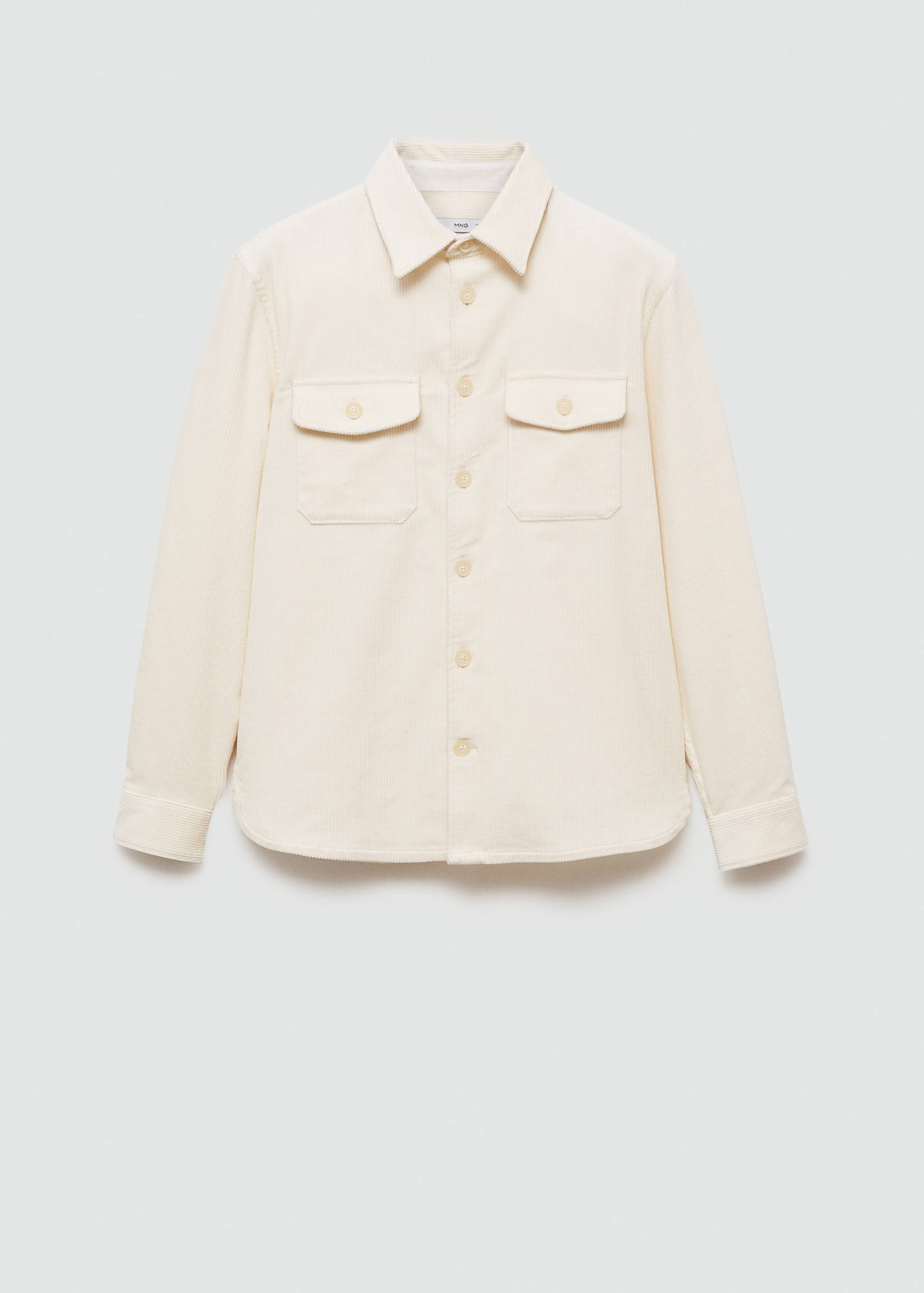 Corduroy overshirt with pockets - Article without model