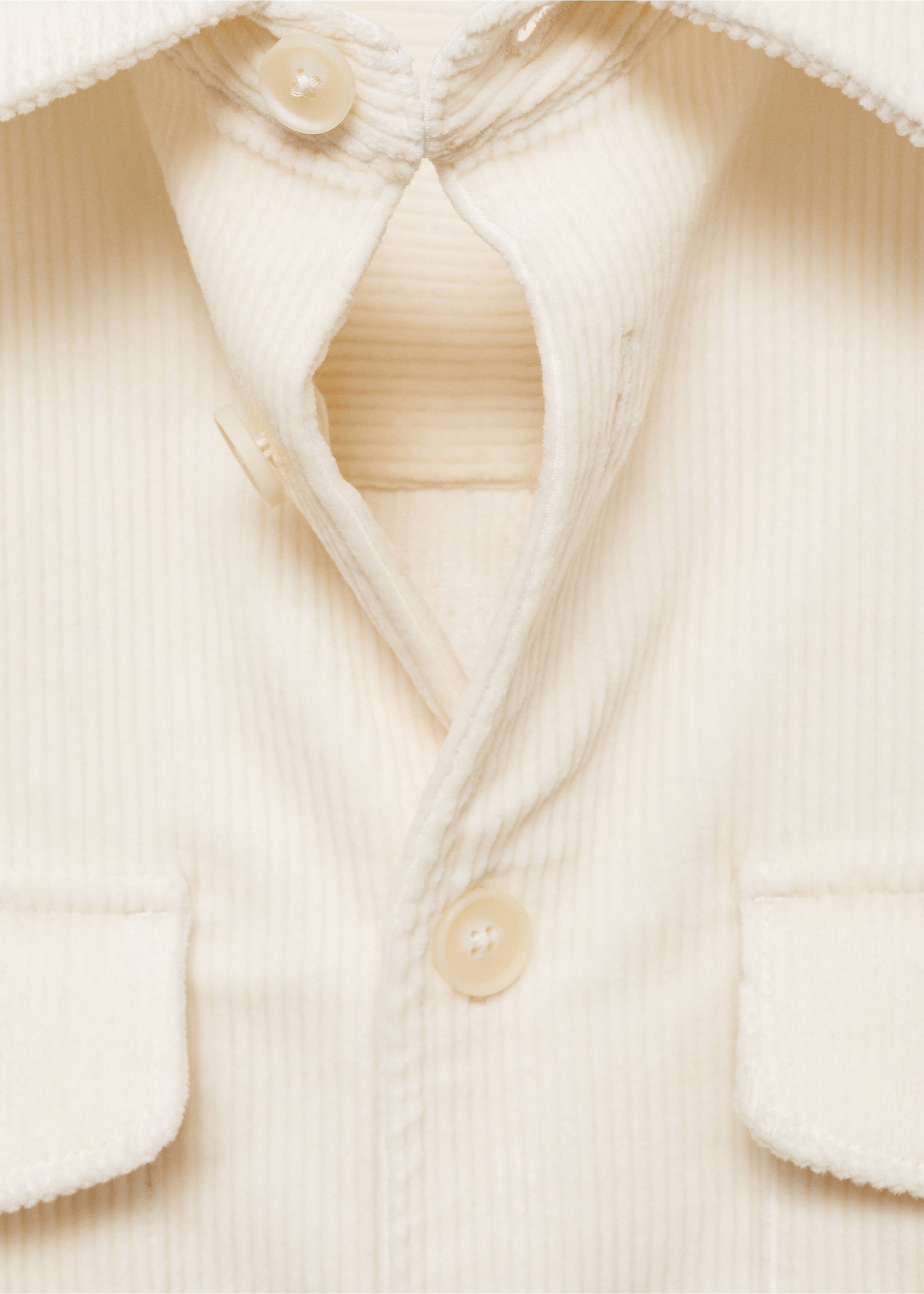 Corduroy overshirt with pockets - Details of the article 8, Off White. Ref: 77077921-00.