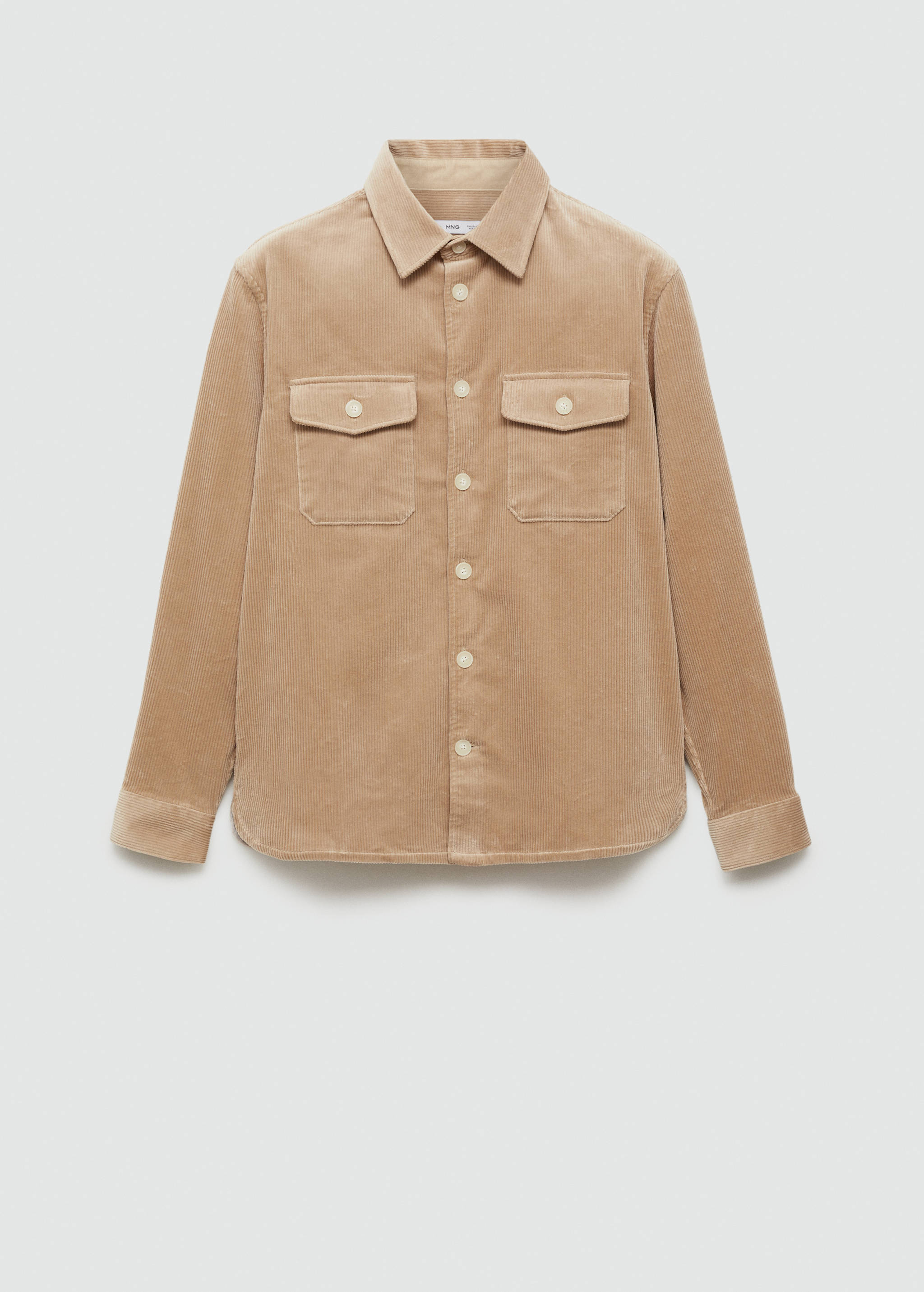 Corduroy overshirt with pockets - Article without model