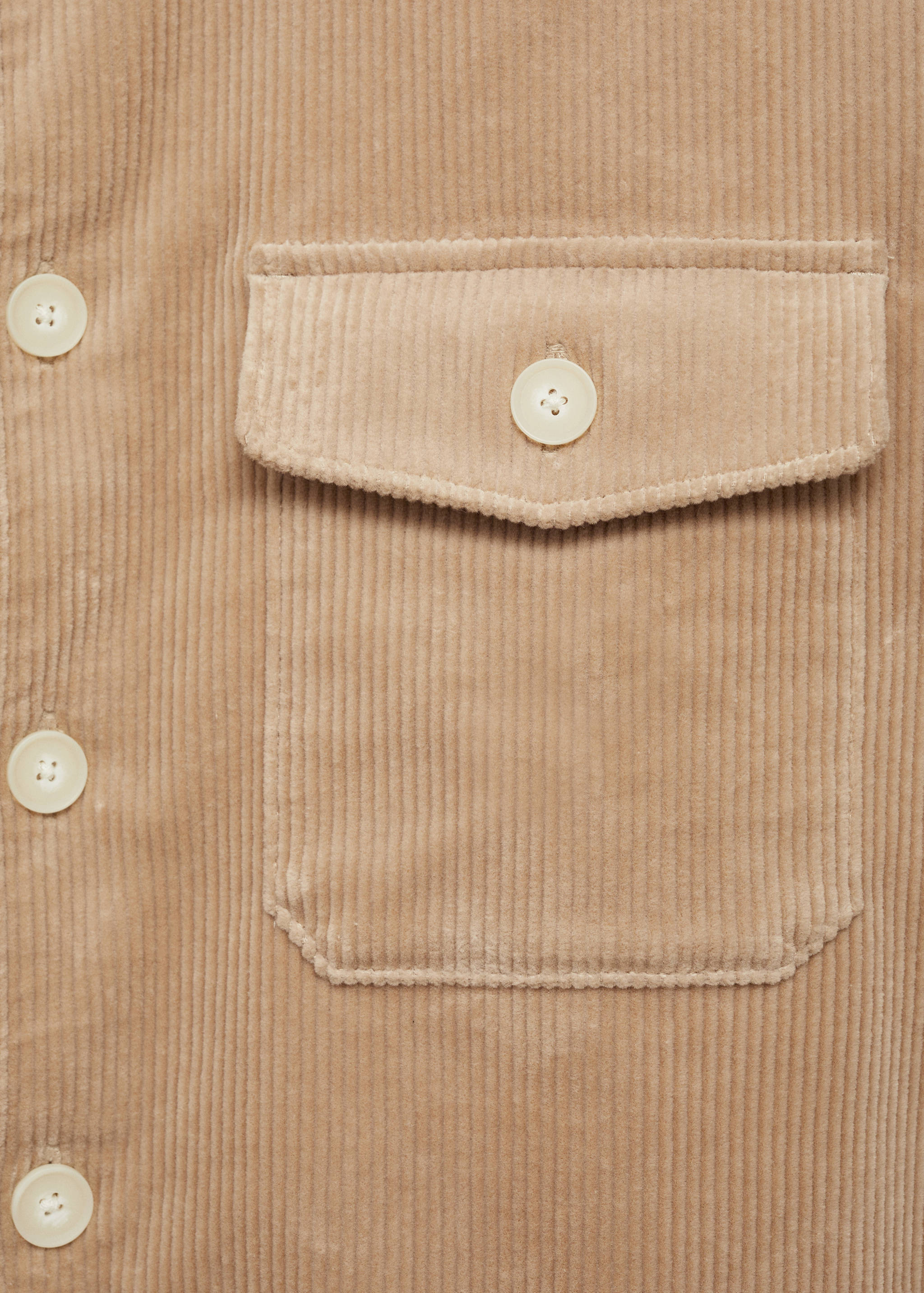 Corduroy overshirt with pockets - Details of the article 0