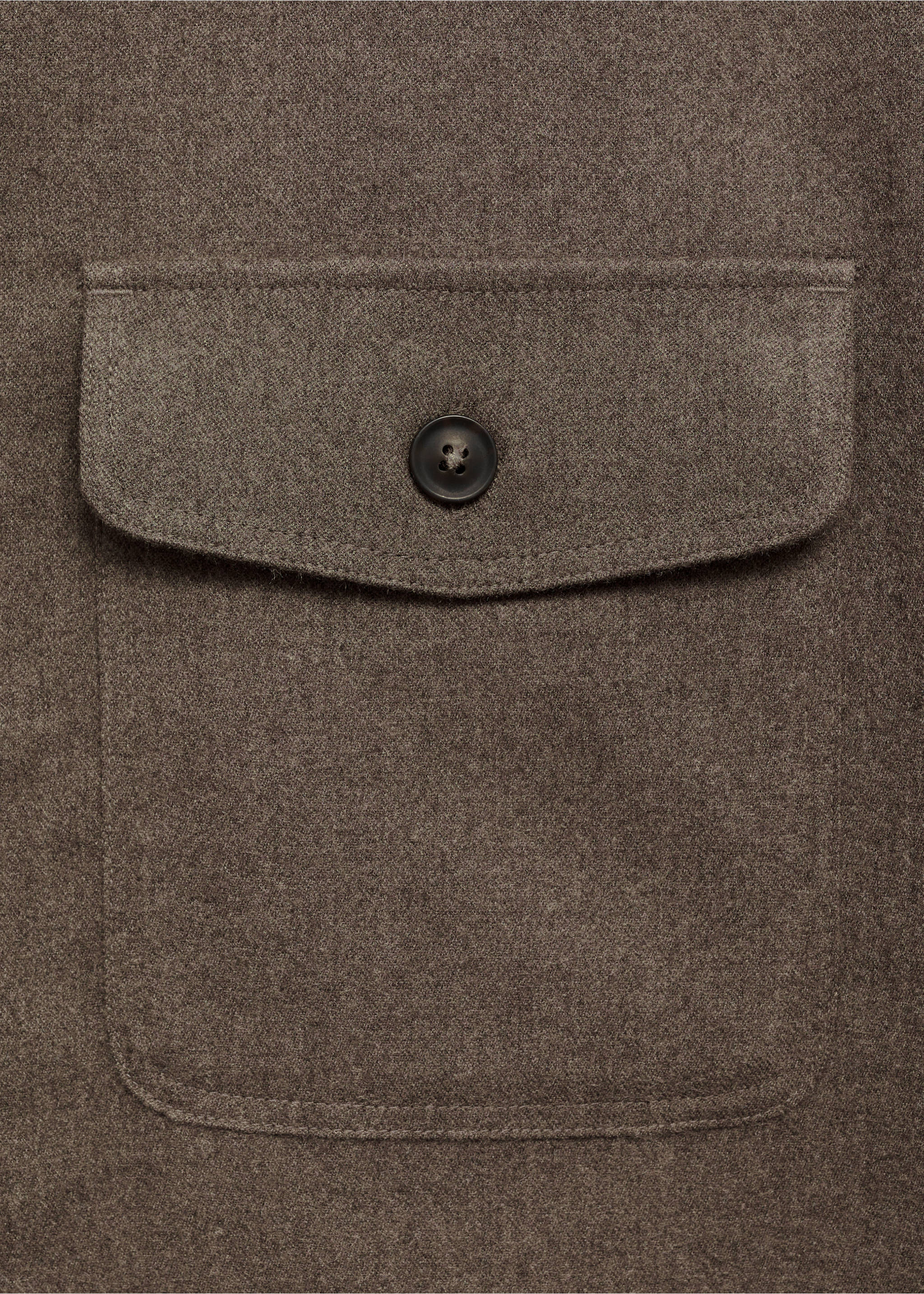 Surchemise flanelle regular-fit poches - Détail de l'article 0, Gris vison. Ref: 77077922-00.