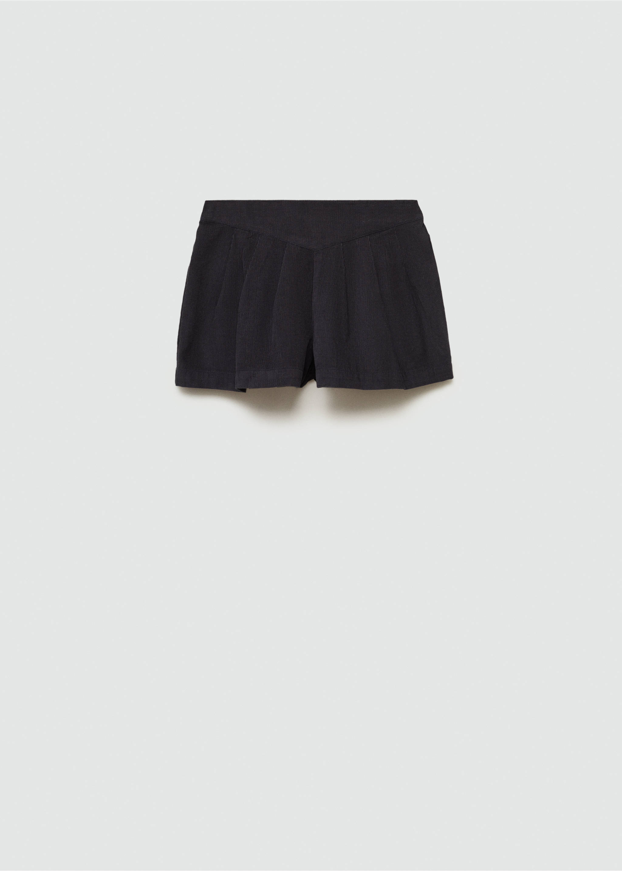 Textured corduroy shorts - Article without model, Charcoal. Ref: 77077924-00.