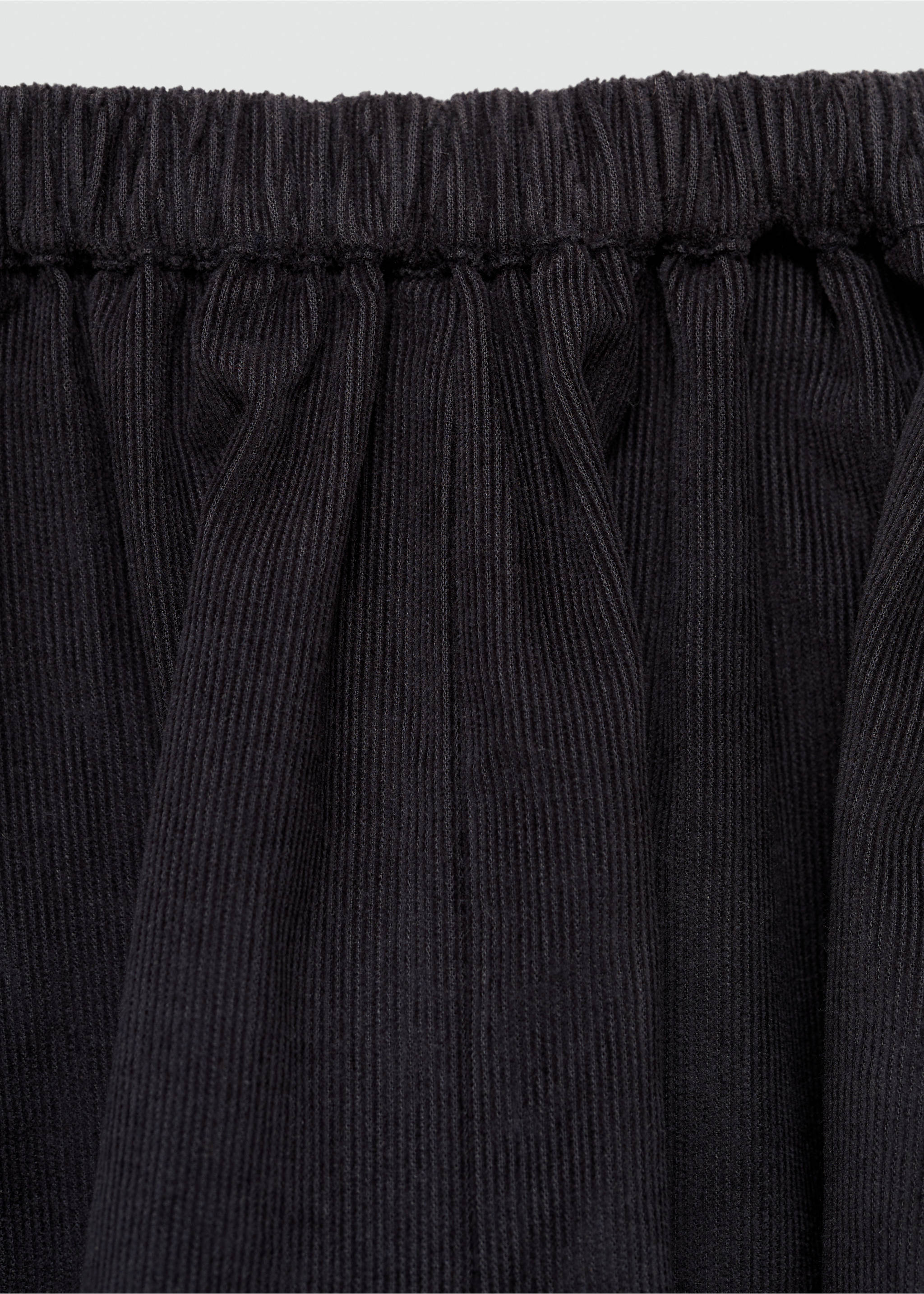 Textured corduroy shorts - Details of the article 0, Charcoal. Ref: 77077924-00.