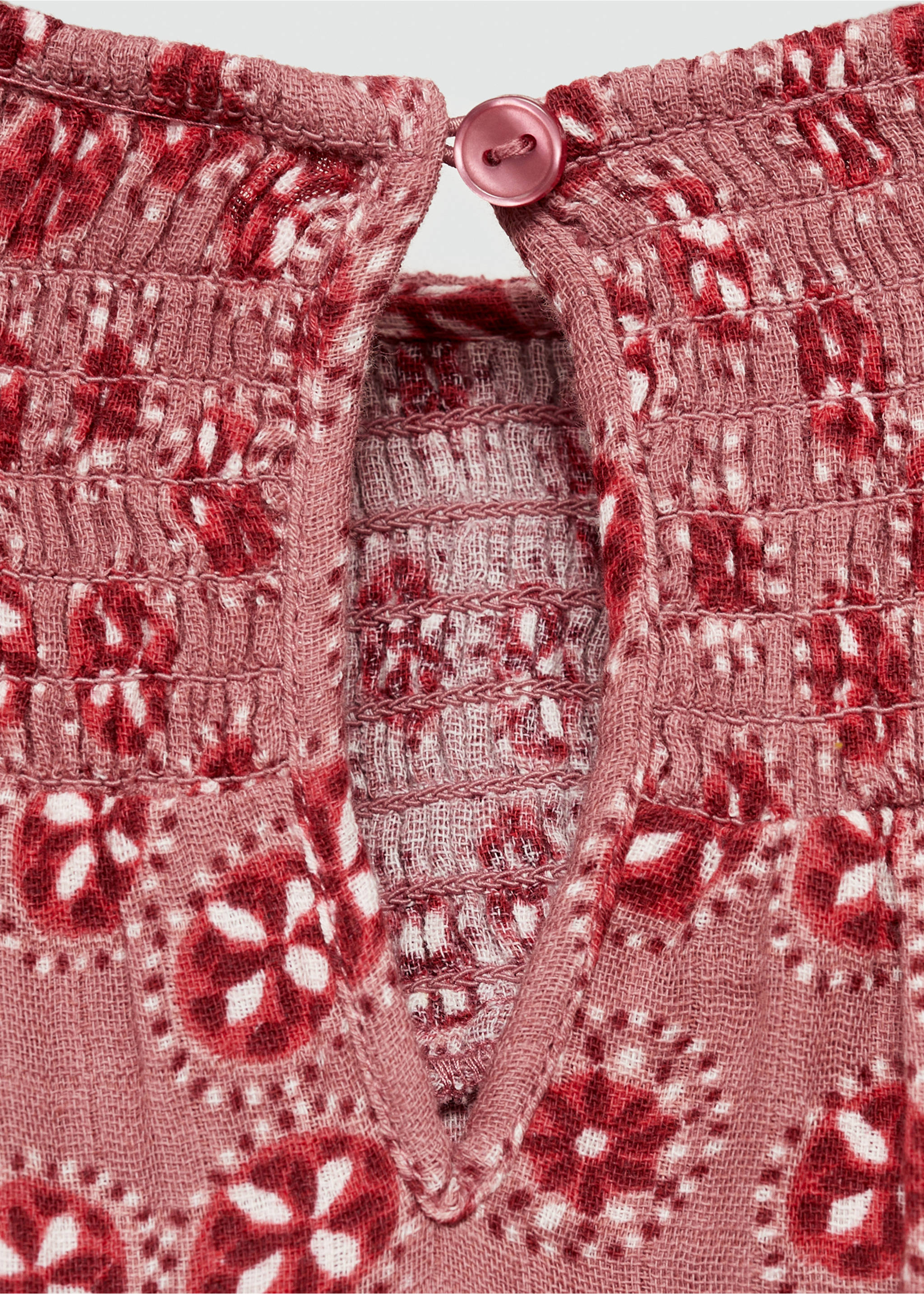 Flowers cotton dress - Details of the article 0, Pink. Ref: 77077927-00.