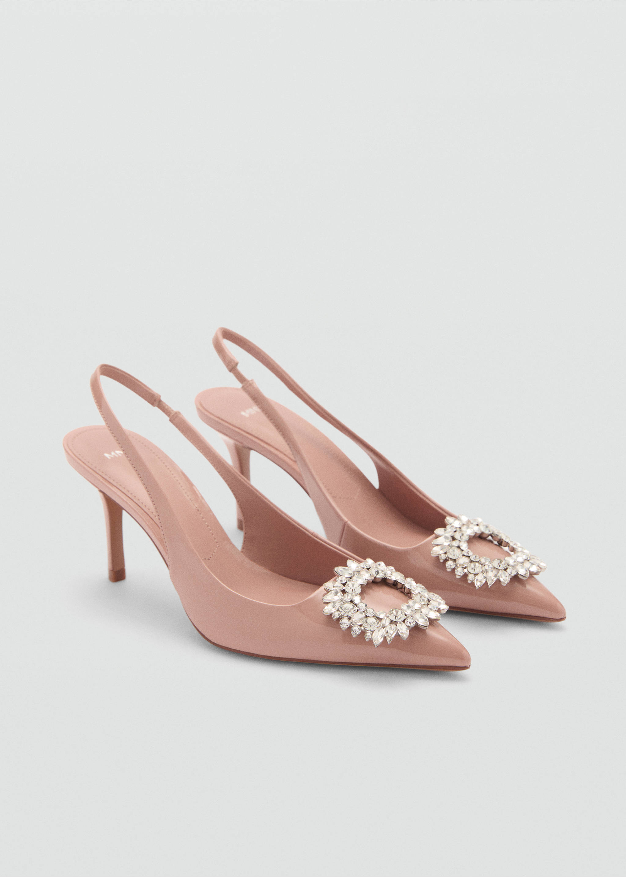 Jewel-heel shoes - Medium plane, Nude. Ref: 77077930-00.