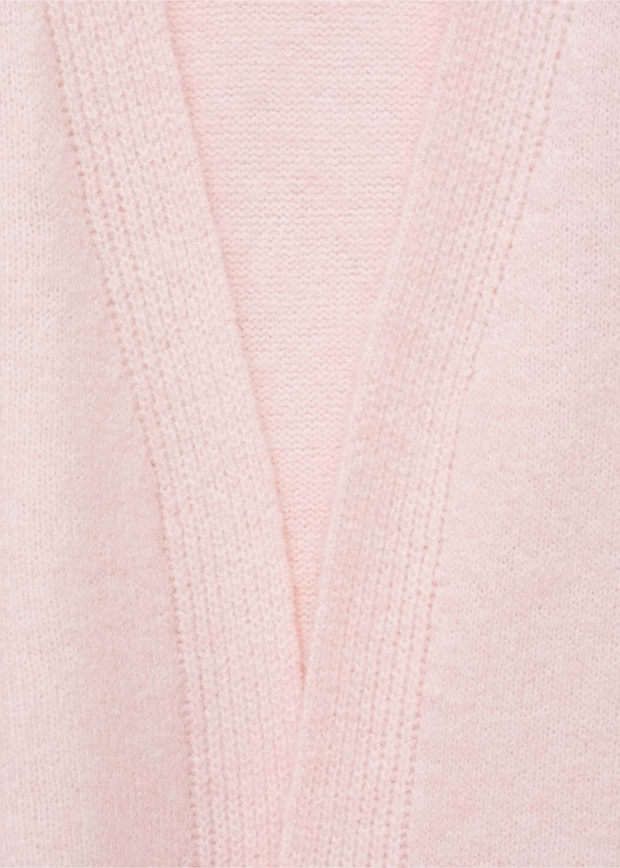 Strickcardigan mit V-Ausschnitt - Detail des Artikels 8, Zartrosa. Ref: 77077931-00.
