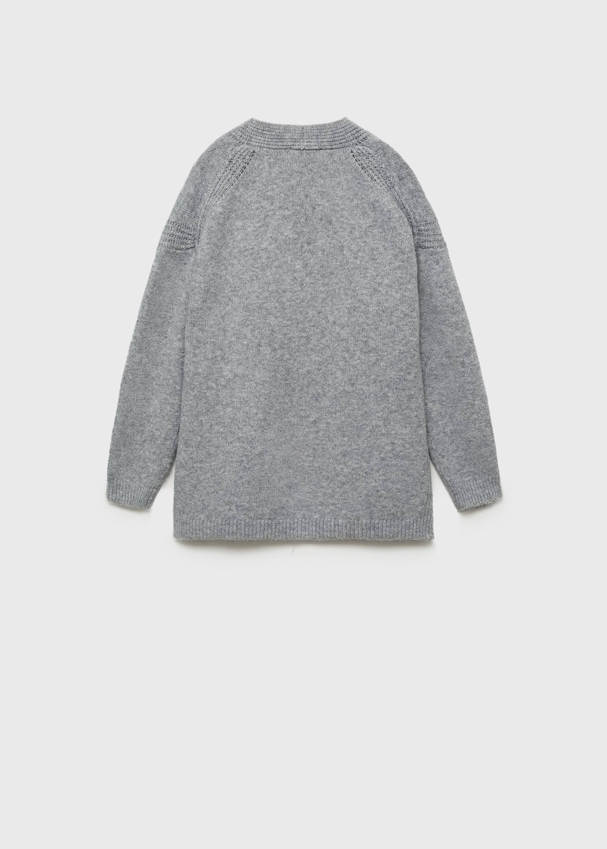 V-neck knitted cardigan - Reverse of the article