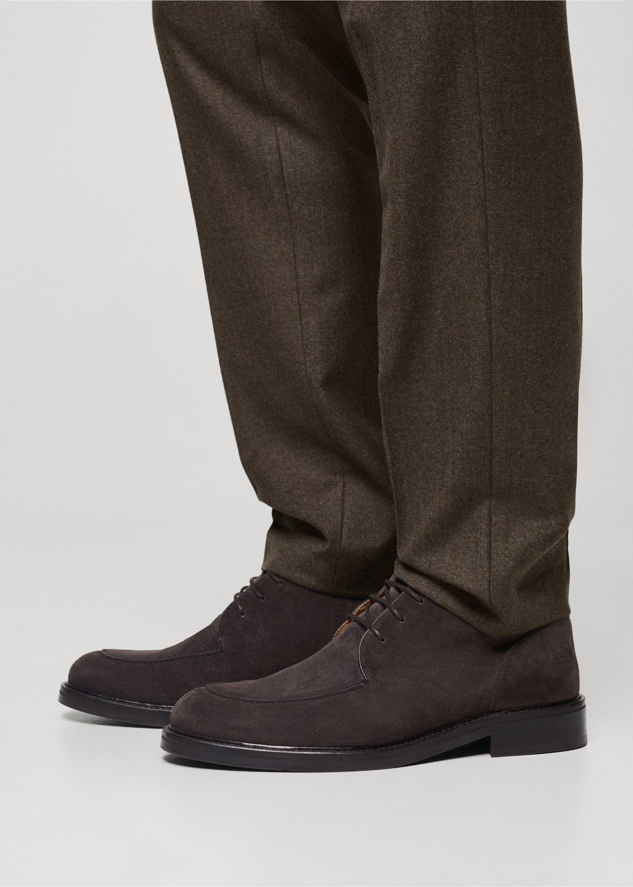 Suede leather ankle boots - Details of the article 9, Brown. Ref: 77077932-00.