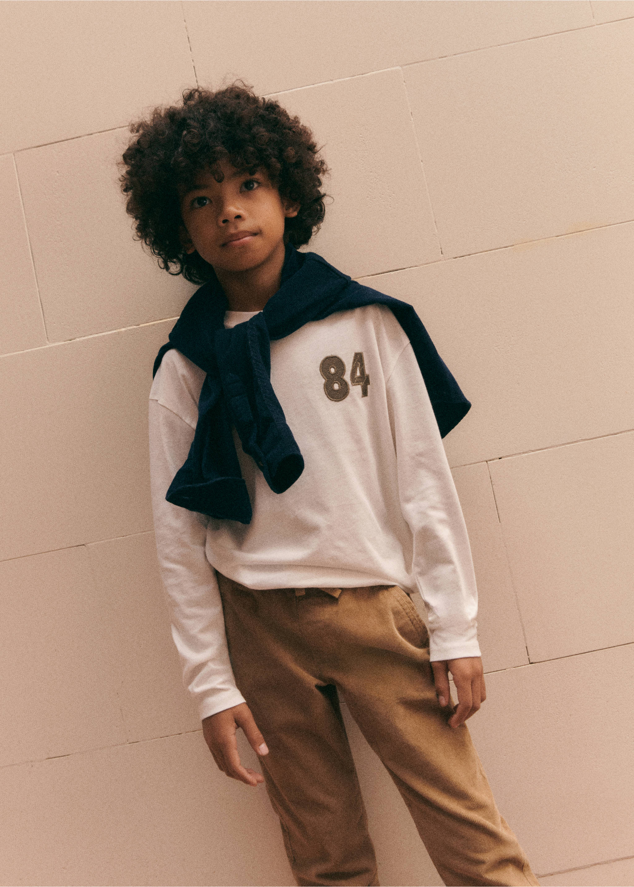 Embroidered details print t-shirt - Details of the article 5, Off White. Ref: 77077934-00.