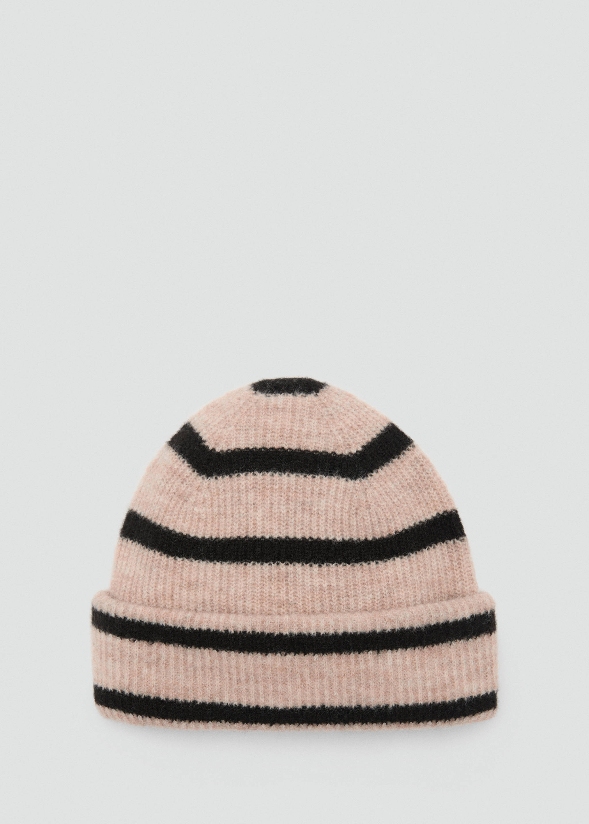 Czapka dzianinowa w paski - Artykuł bez modela/modelki