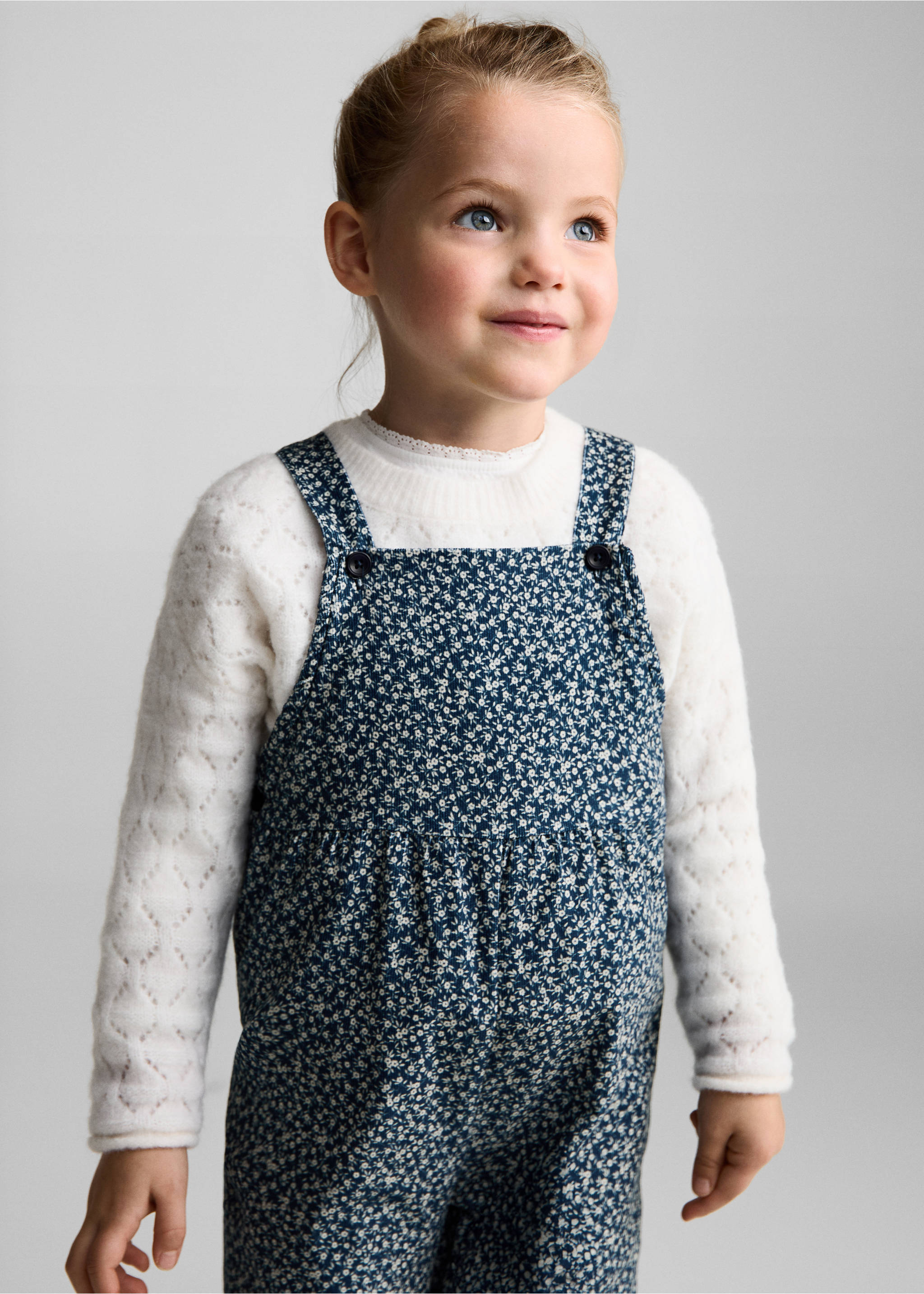 Peto pana estampado floral - Plano medio, Azul marino oscuro. Ref: 77077937-00.