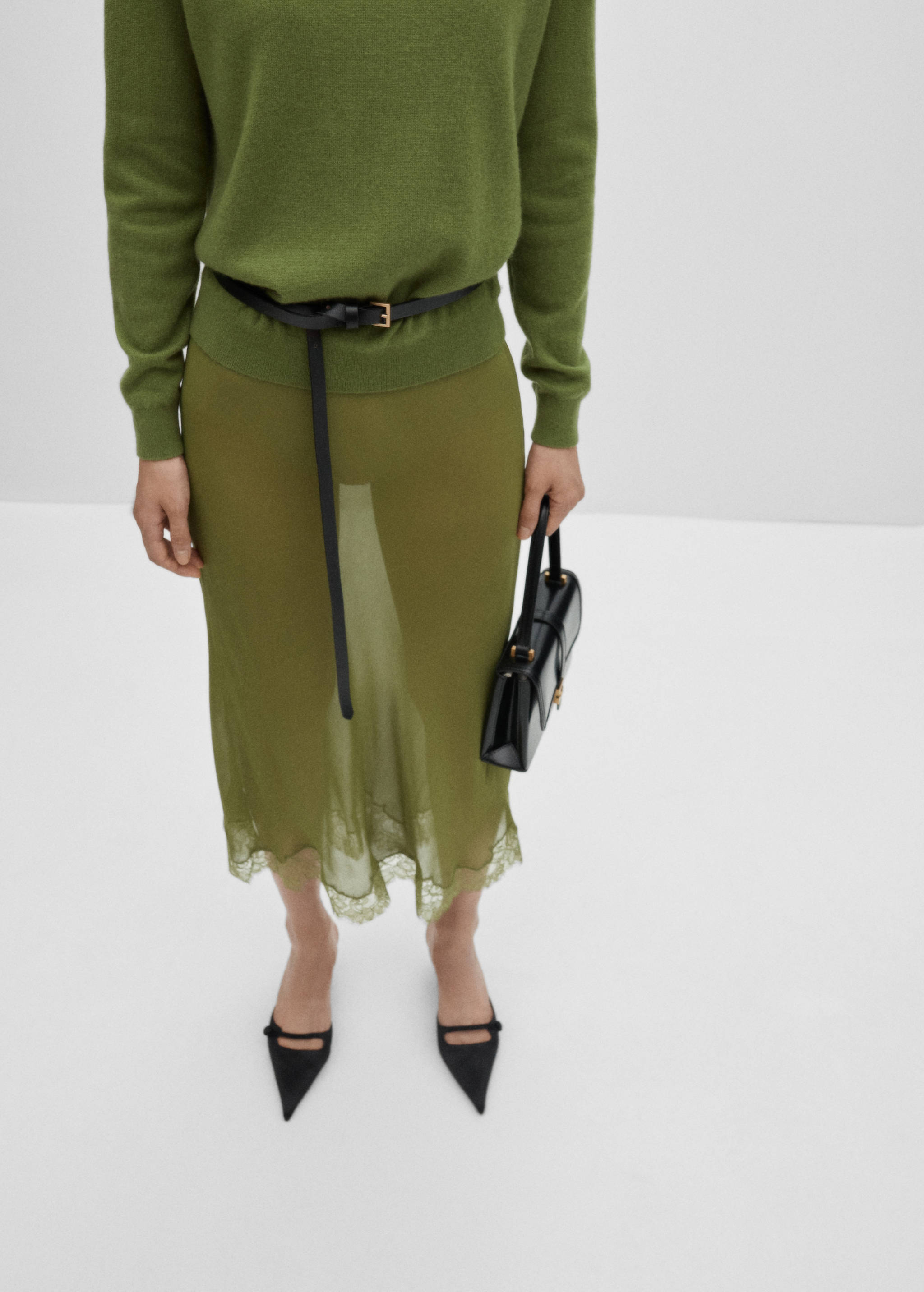 100% cashmere sweater with perkins neck - Details of the article 3