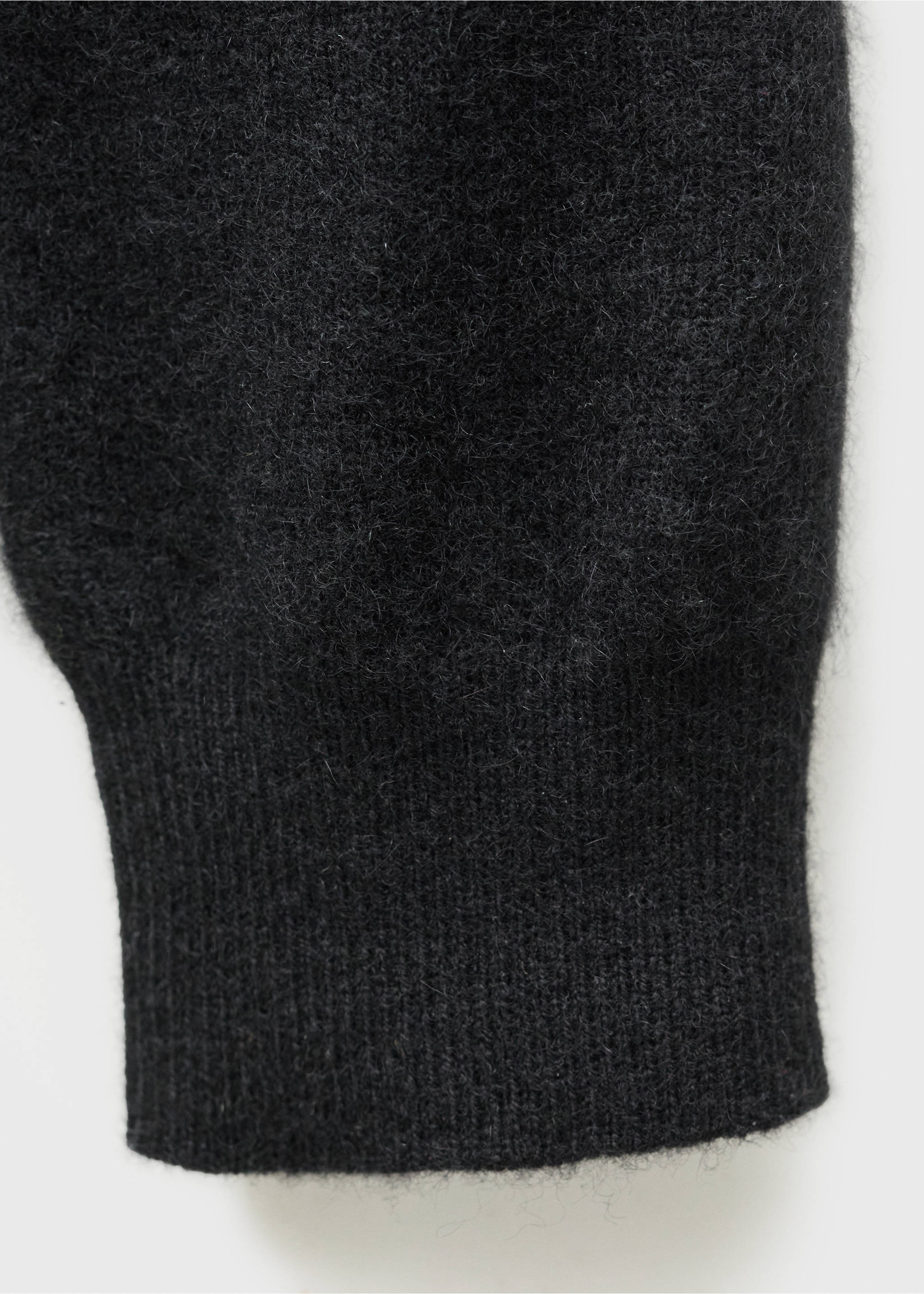 100% cashmere sweater with perkins neck - Details of the article 0, Black. Ref: 77078263-00.