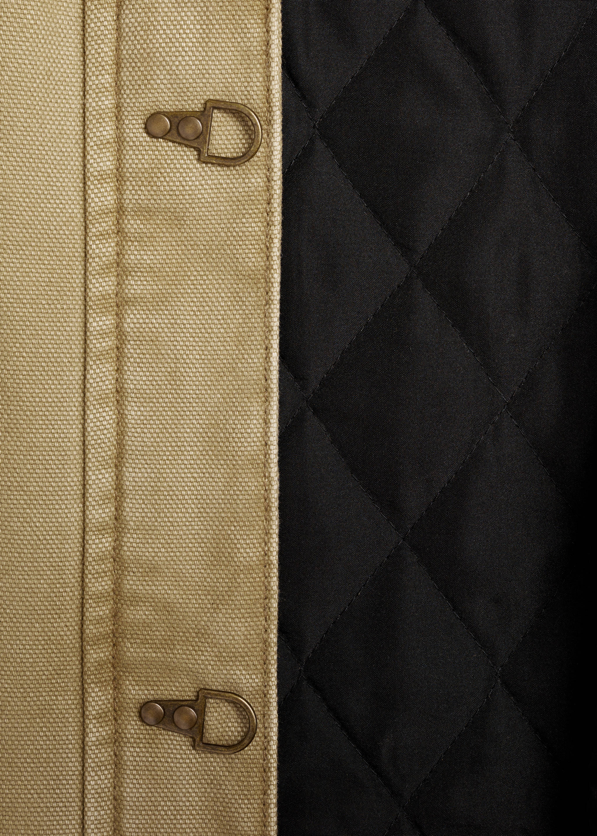 barn jacket with contrasting collar and pockets - Details of the article 0
