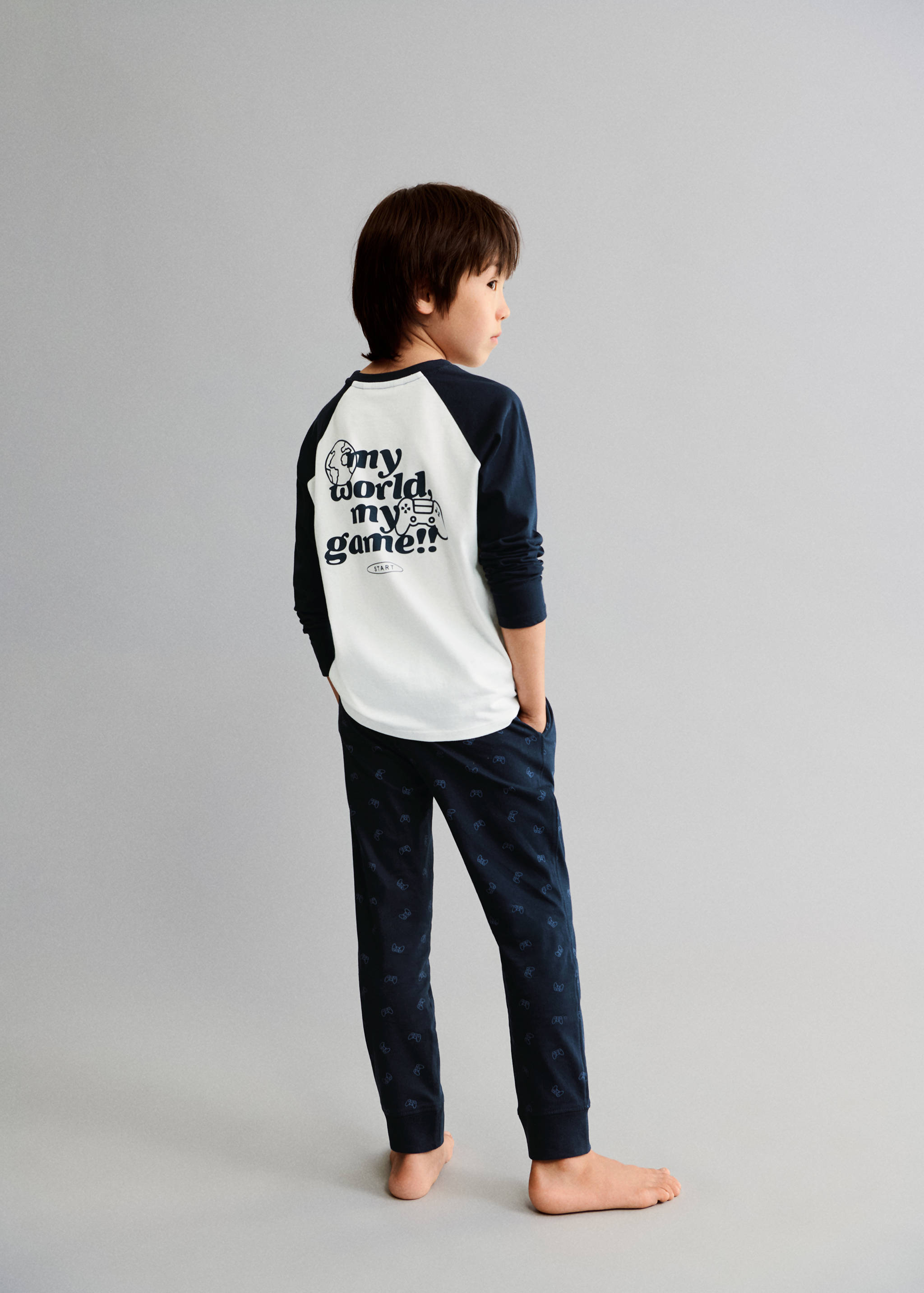 Cotton printed long pyjamas - Details of the article 6