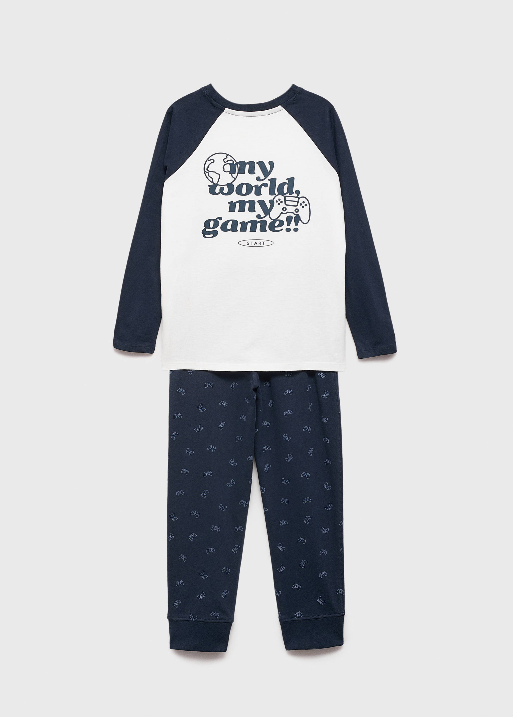 Cotton printed long pyjamas - Reverse of the article