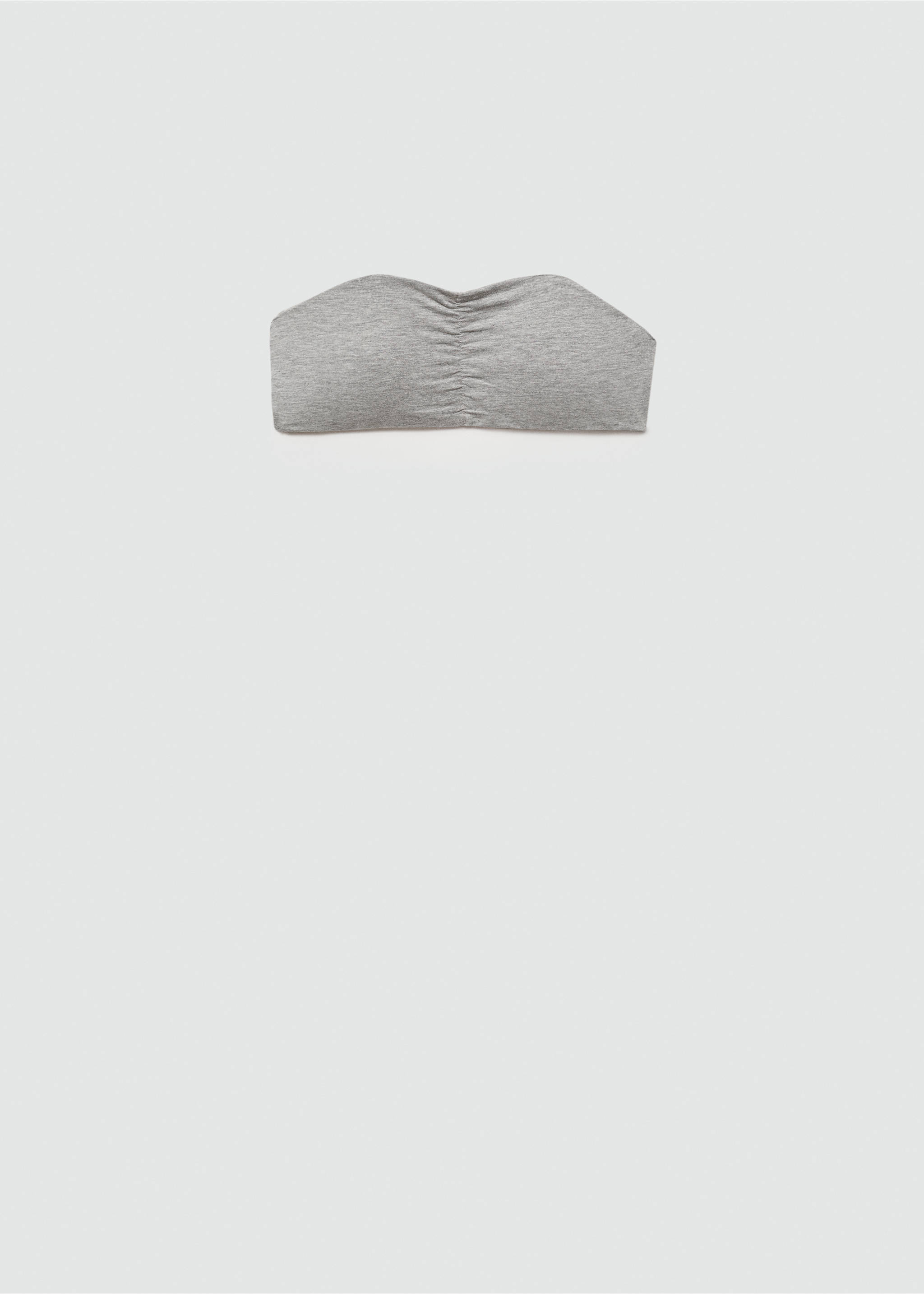 Ruched bandeau top - Article without model, Medium Heather Grey. Ref: 77078274-00.