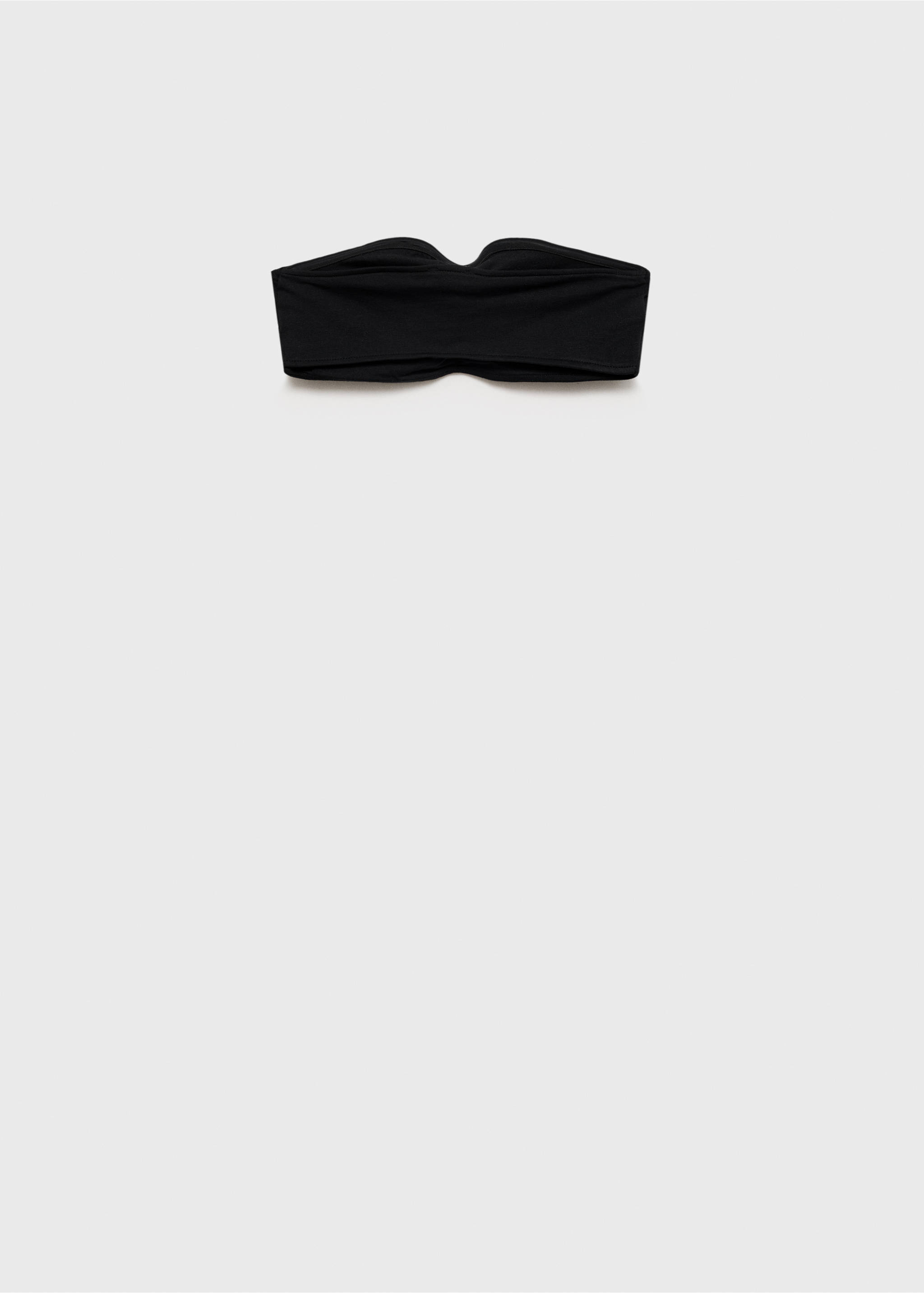 Ruched bandeau top - Details of the article 8, Black. Ref: 77078274-00.