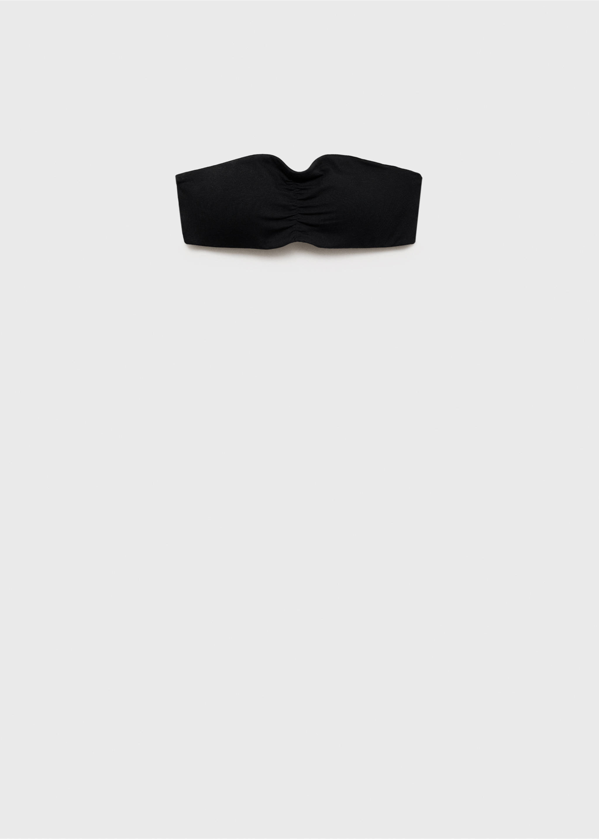 Gerafftes Bandeau-Top - Artikel ohne Model, Schwarz. Ref: 77078274-00.