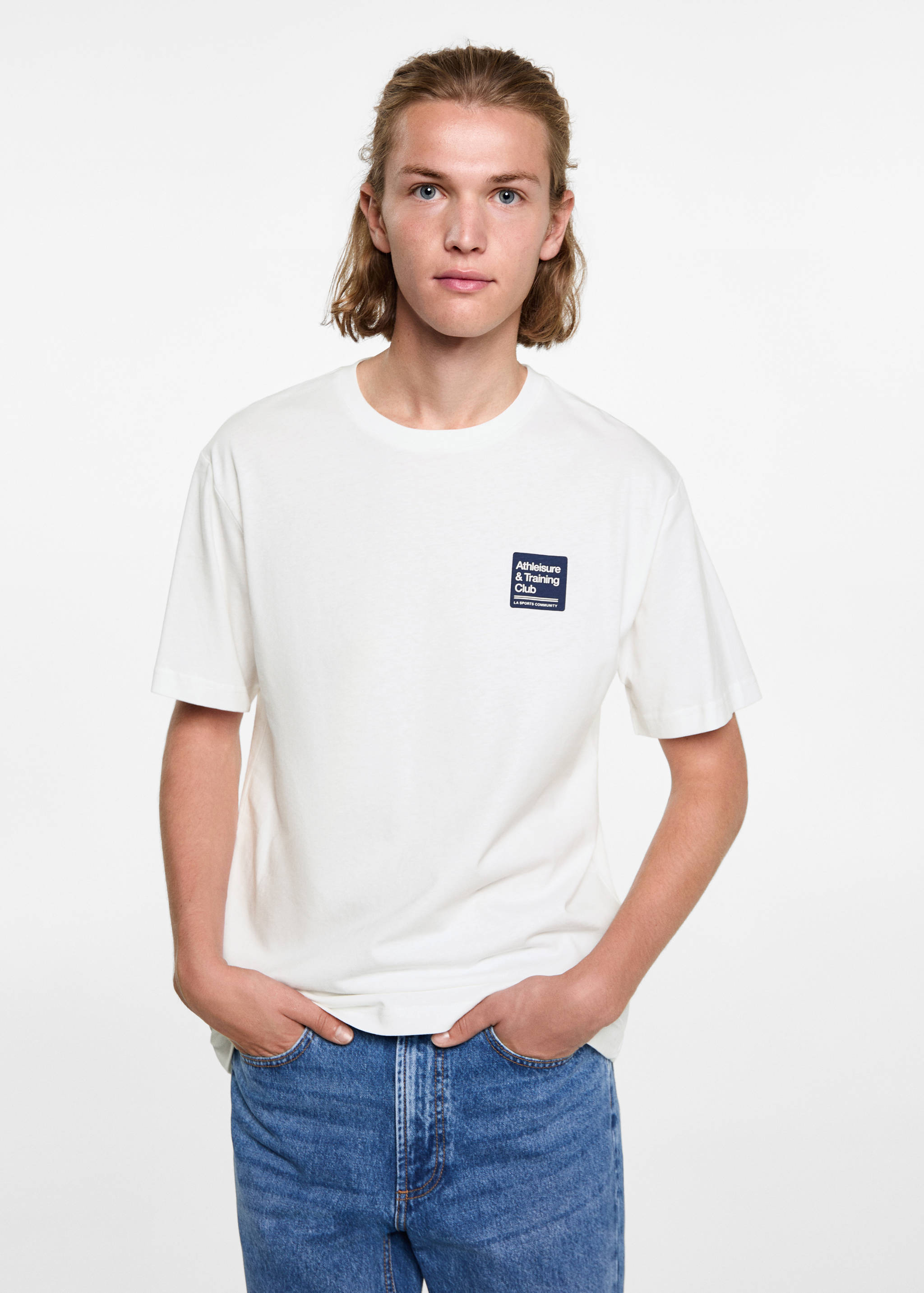 T-shirt coton imprimé - Plan moyen