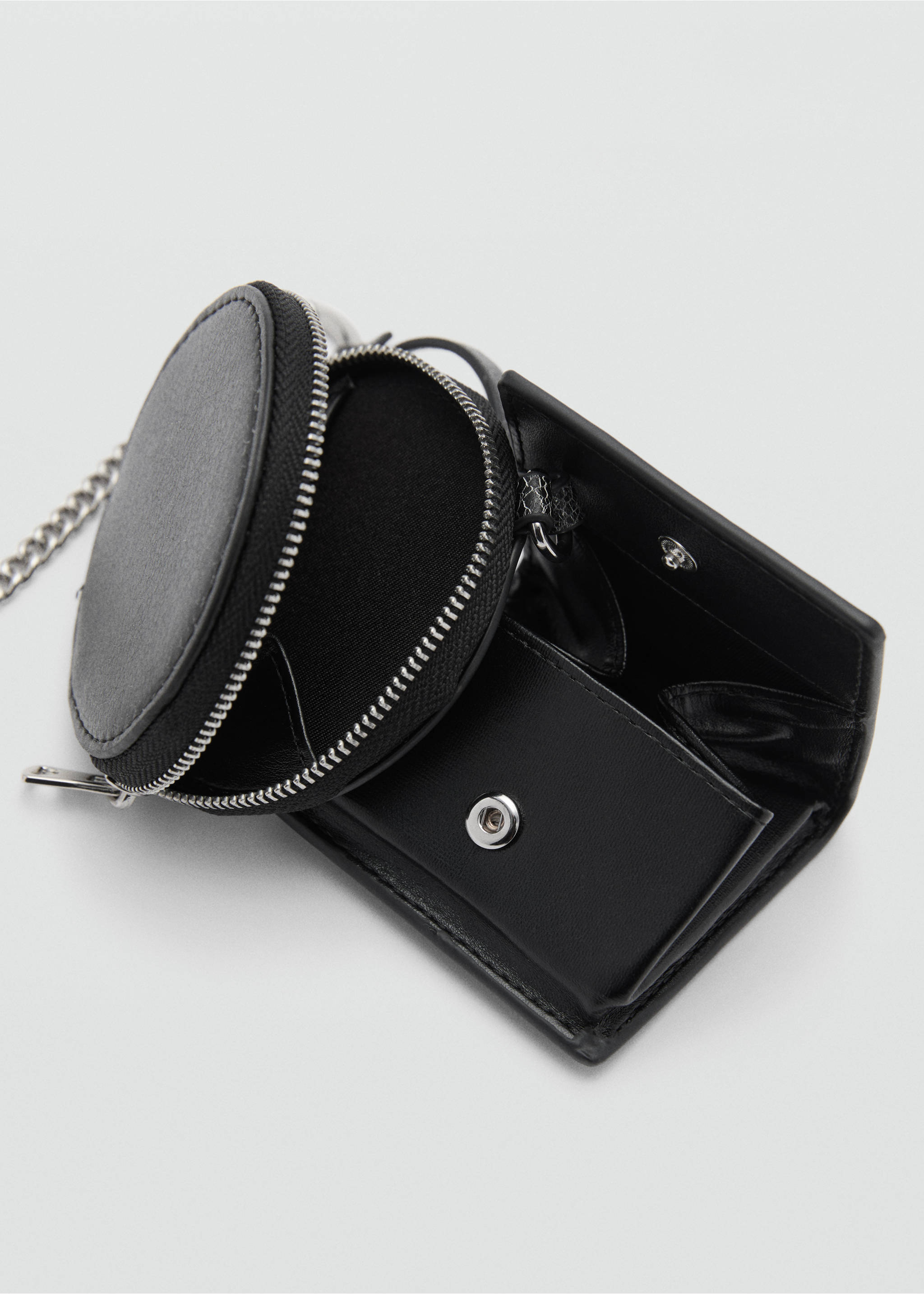 Double wallet with mirror - Medium plane, Black. Ref: 77078281-00.